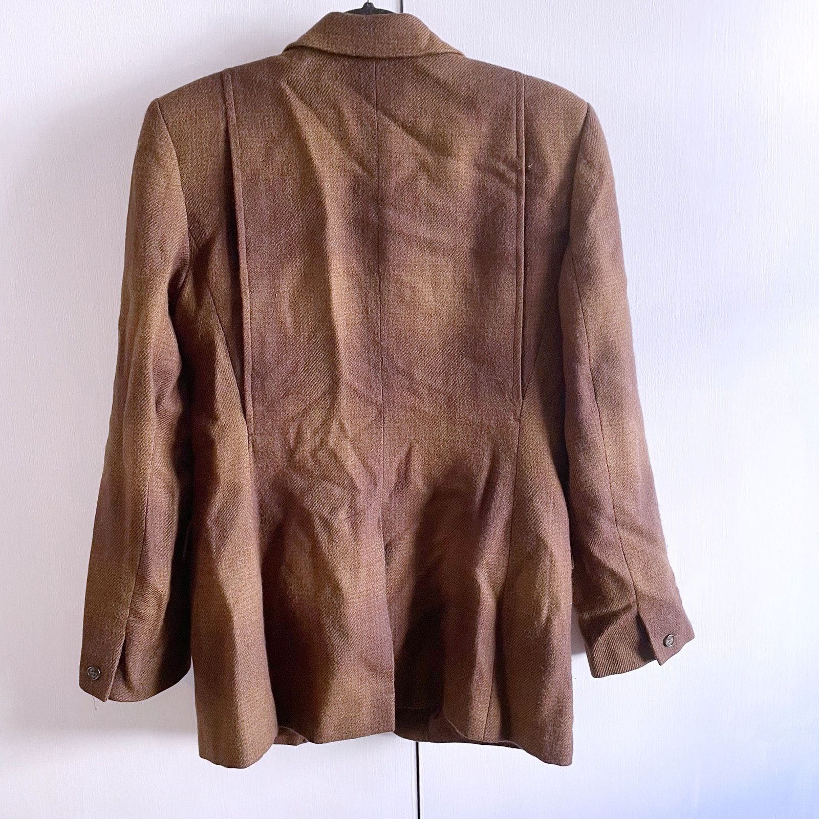 Vintage Vintage Limited Women’s 8 Wool Brown Plaid Blazer Western Size M / US 6-8 / IT 42-44 - 5 Thumbnail