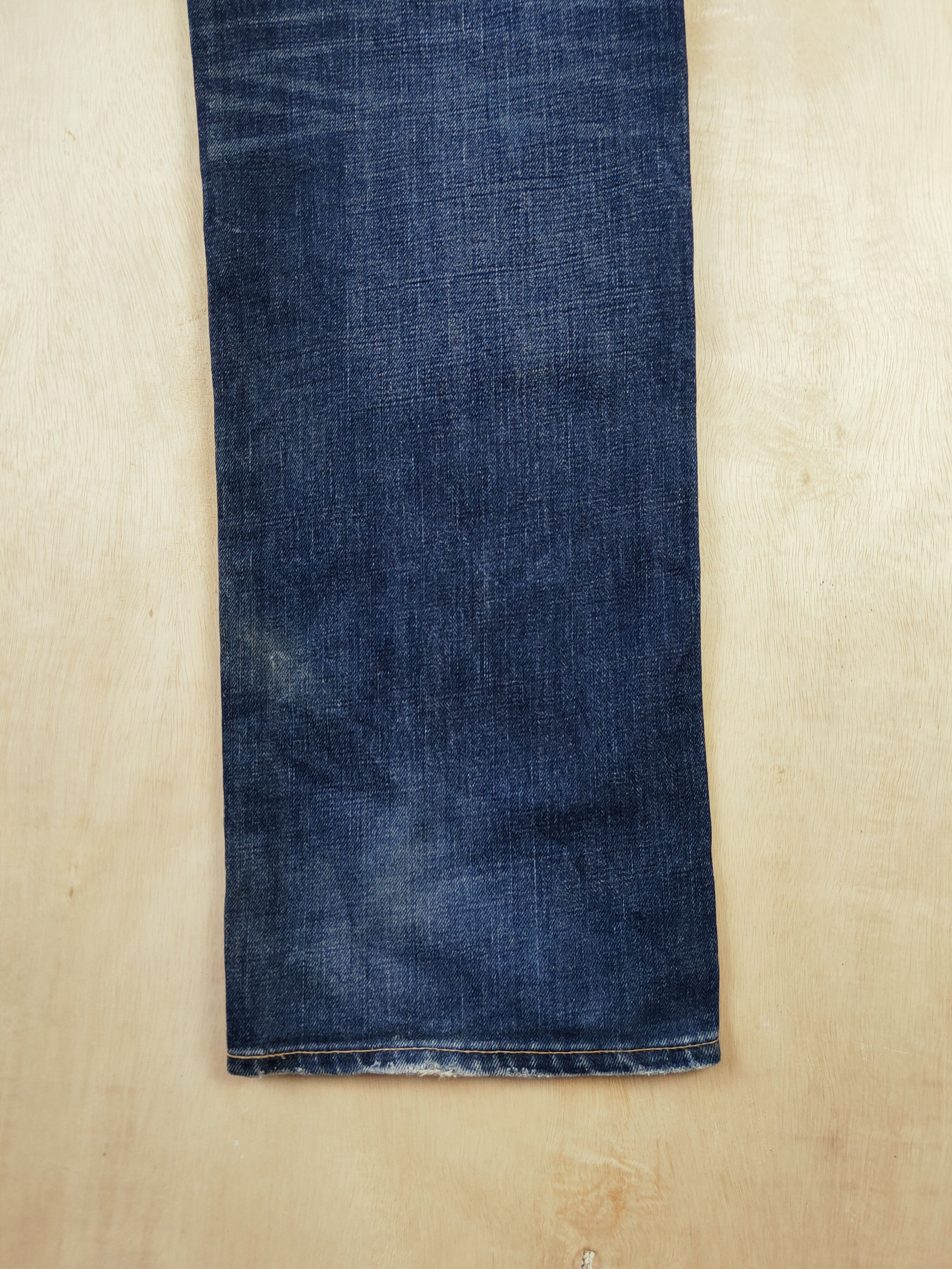 Japanese Brand Uniqlo Dark Blue Distressed Ripped Jeans #S2656 Size US 35 - 12 Thumbnail