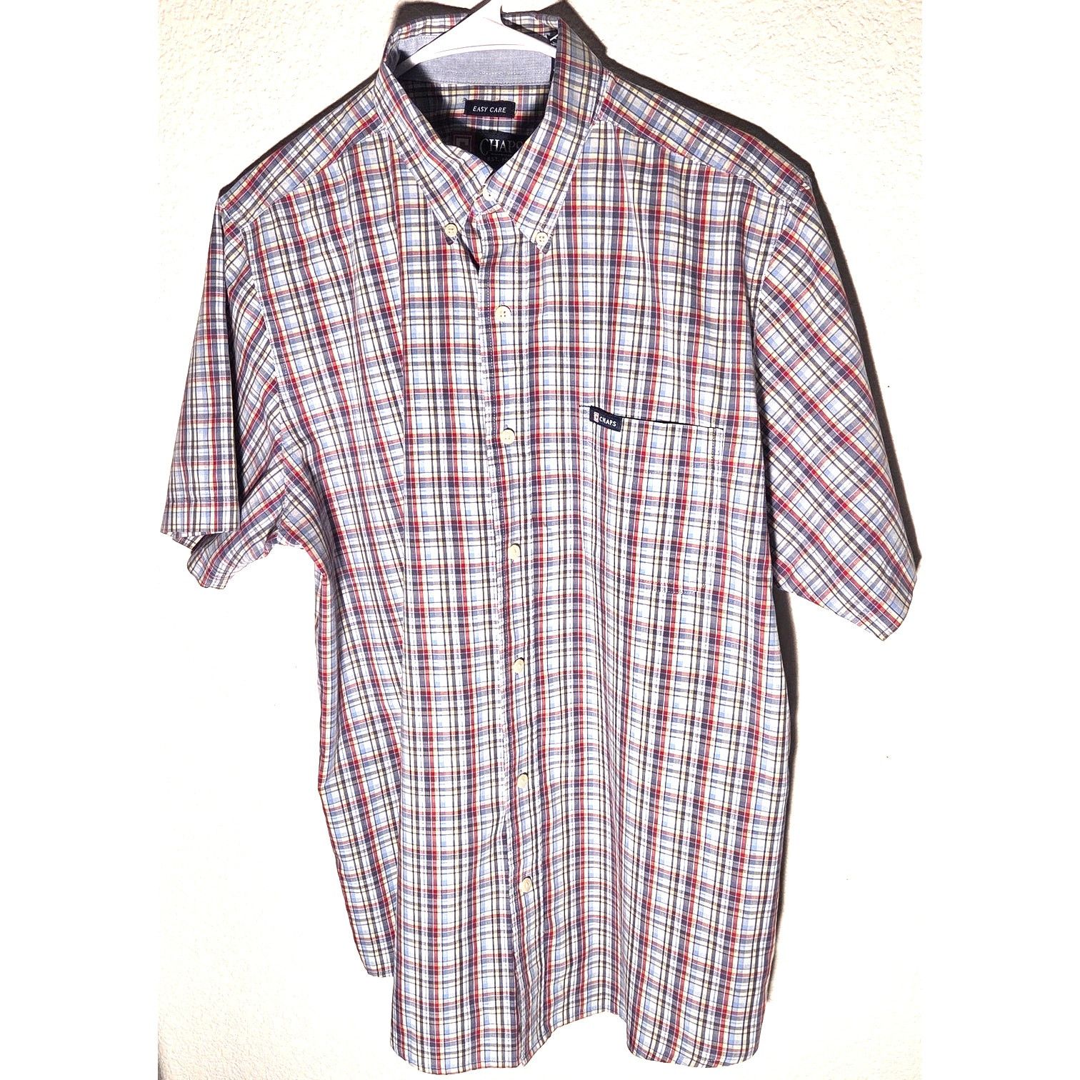 Chaps Chaps Large Plaid Short Sleeve Multicolor Button Up Size US L / EU 52-54 / 3 - 3 Thumbnail