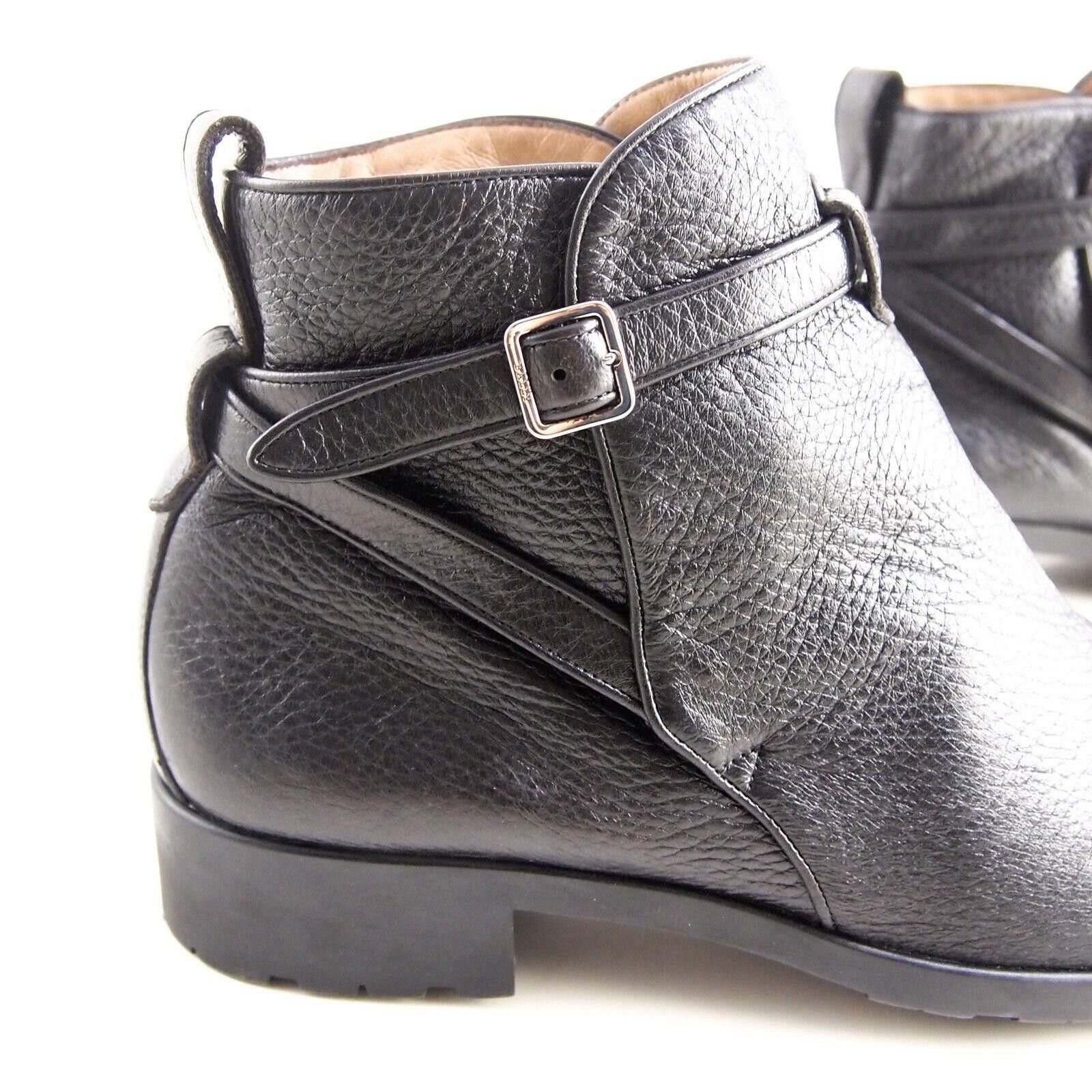 Bally Dayana Jodhpur Boots Black Leather Womens US 9.5 EU 40