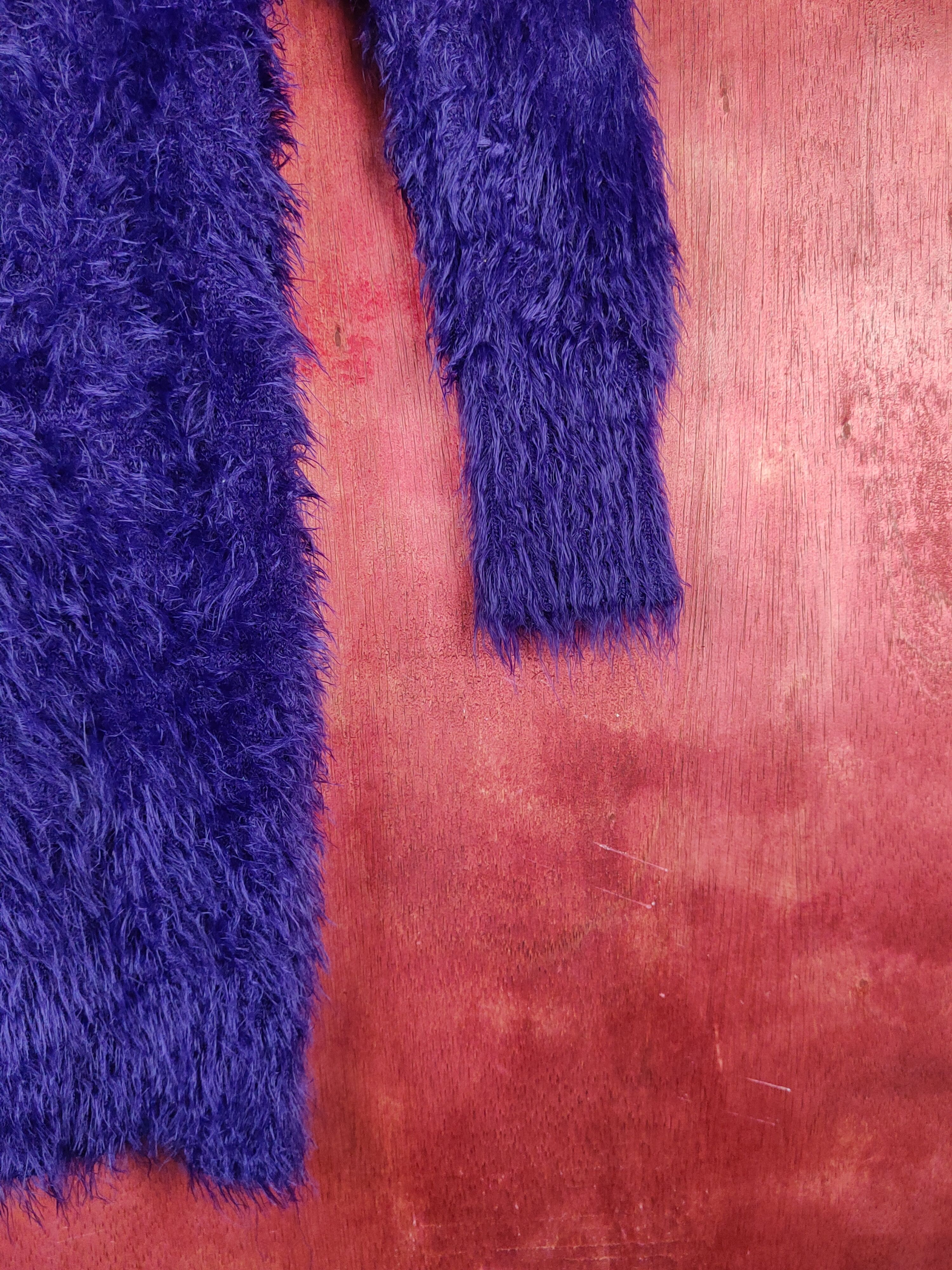 Homespun Knitwear × Japanese Brand Japanese Brand Purple Shag Shaggy Fur Mohair Knitwear #S1950 Size S / US 4 / IT 40 - 6 Thumbnail