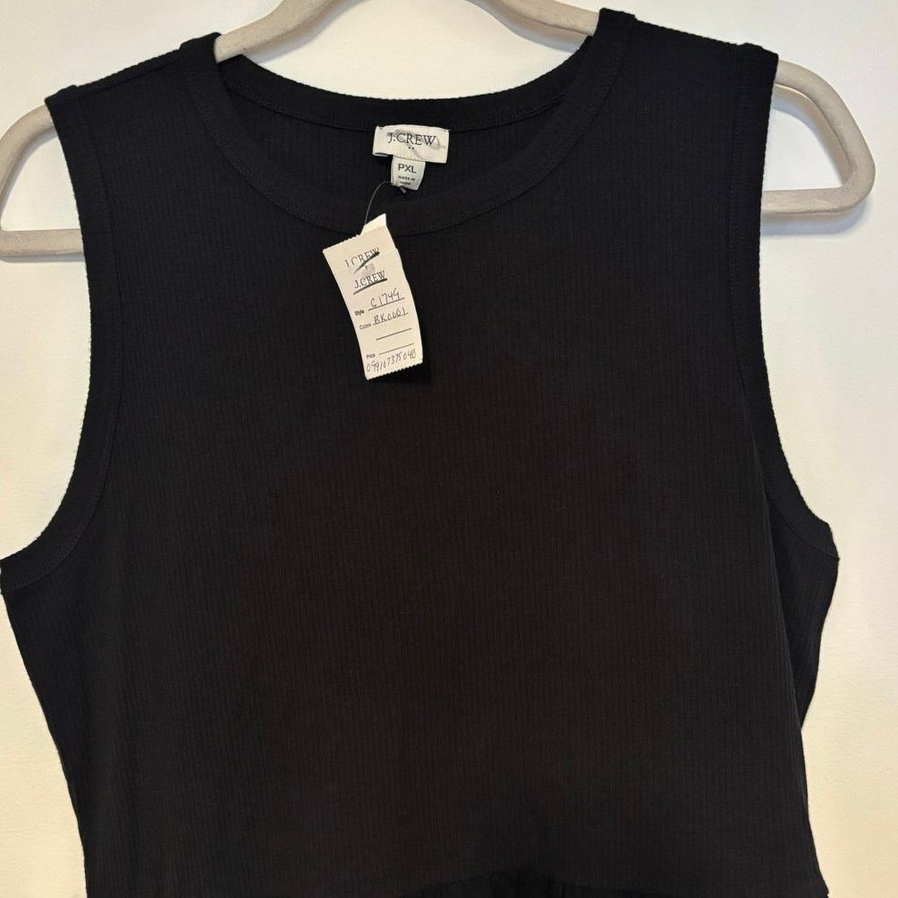 J.Crew NWT J.Crew Ribbed Knit Mixy Dress In Black Size XL Petite Size XL / US 12-14 / IT 48-50 - 3 Thumbnail