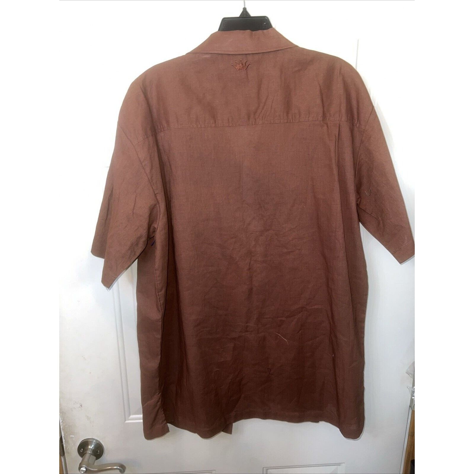 Other Steve Harvey Shirt Men’s 2XL Brown Short Sleeve Button Up Size US XXL / EU 58 / 5 - 6 Thumbnail
