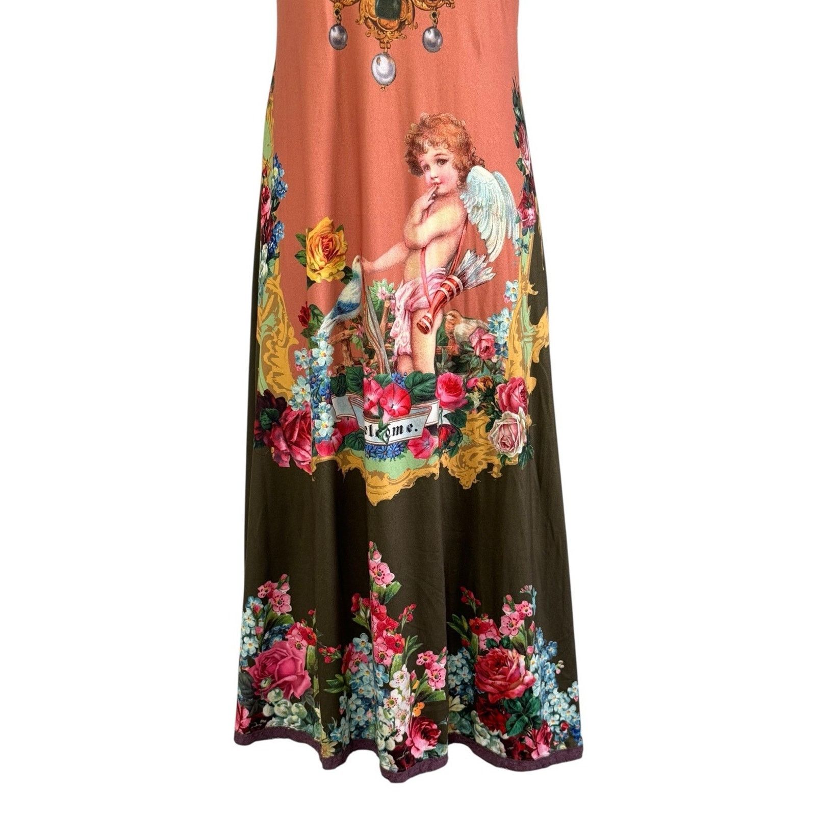 Other Vintage Inspired Cherub Midi Dress Angel Romantic Bohemian Size S / US 4 / IT 40 - 5 Thumbnail