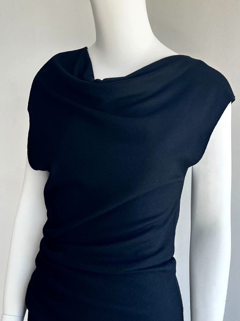 Helmut Lang HELMUT LANG Irregular knotted wool dress Size S / US 4 / IT 40 - 2 Thumbnail