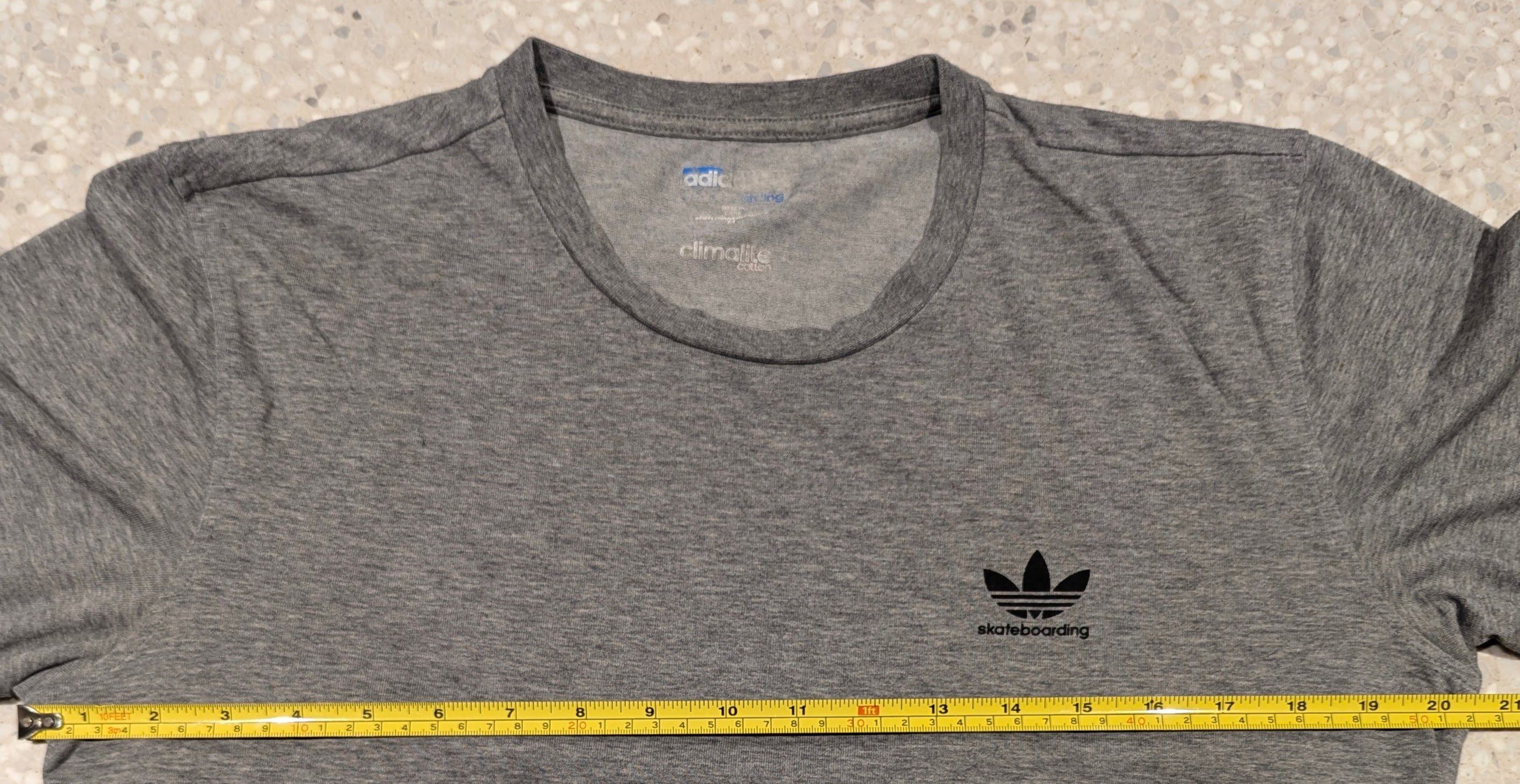 Adidas ADIDAS SKATEBOARDING GREY T-SHIRT - SURF SKATE - VINTAGE Size US M / EU 48-50 / 2 - 5 Thumbnail