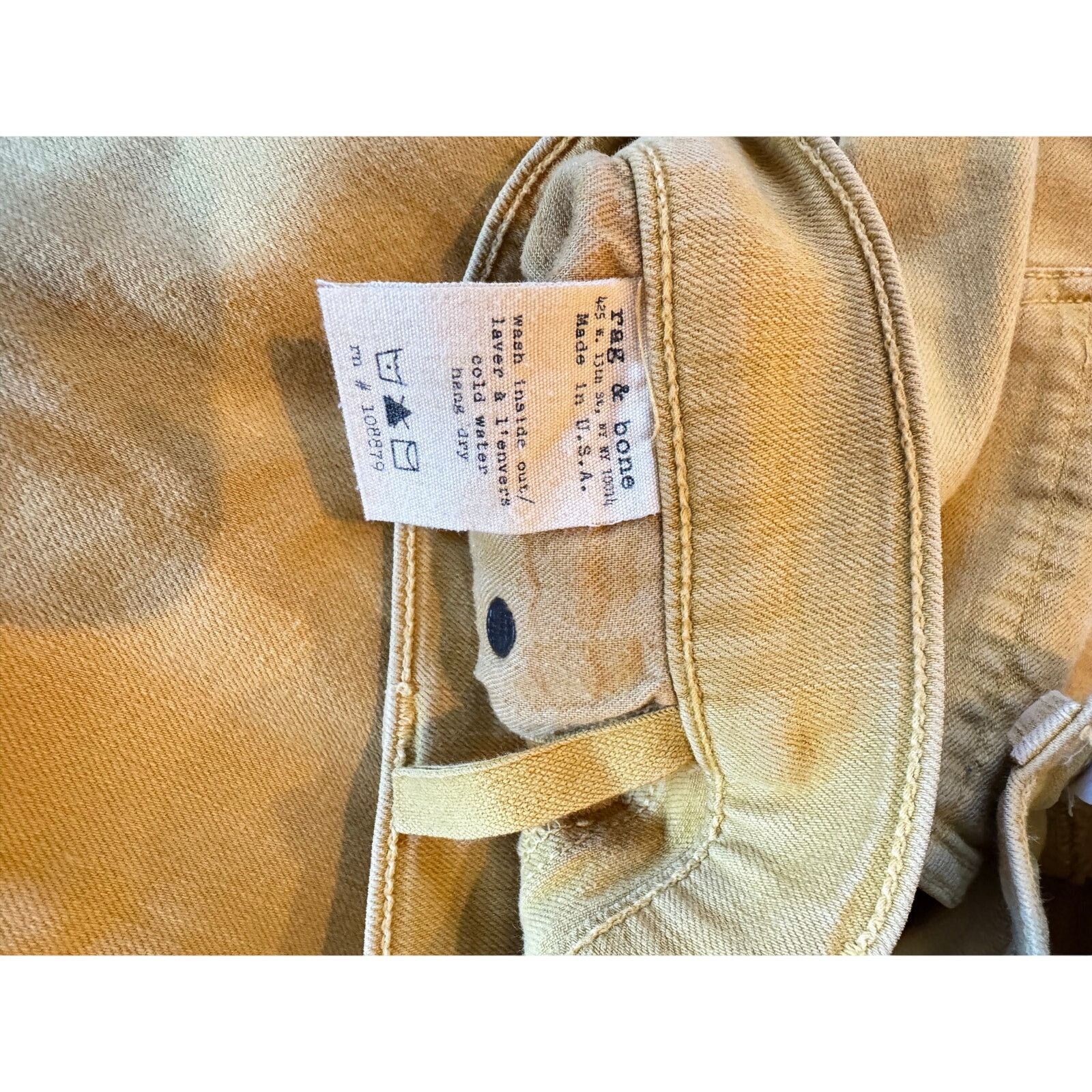 Rag & Bone Rag & Bone Mustard Yellow Zipper Jeans 29 Size 29" - 5 Thumbnail