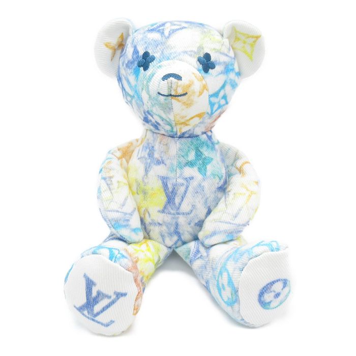 Multicolor Monogram Cotton Doudou Louis Teddy Bear, 2021