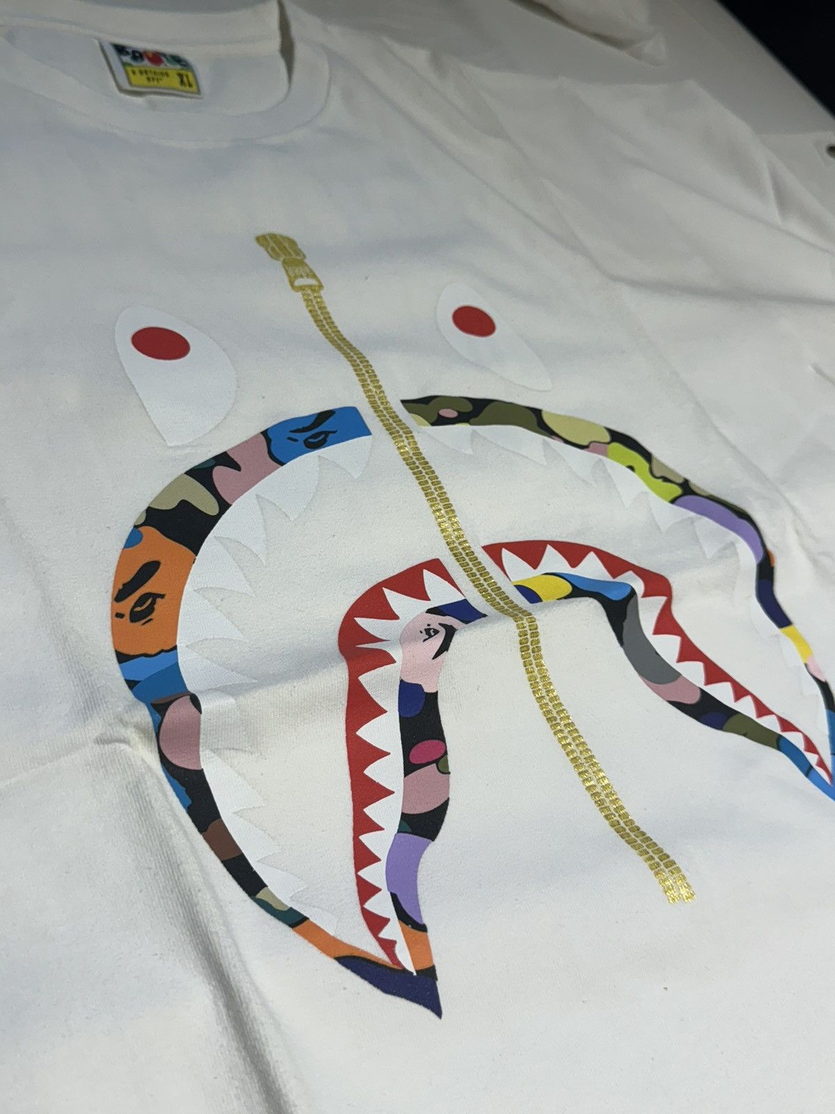 Bape Multi Camo Shark Tee Size US XL / EU 56 / 4 - 2 Thumbnail