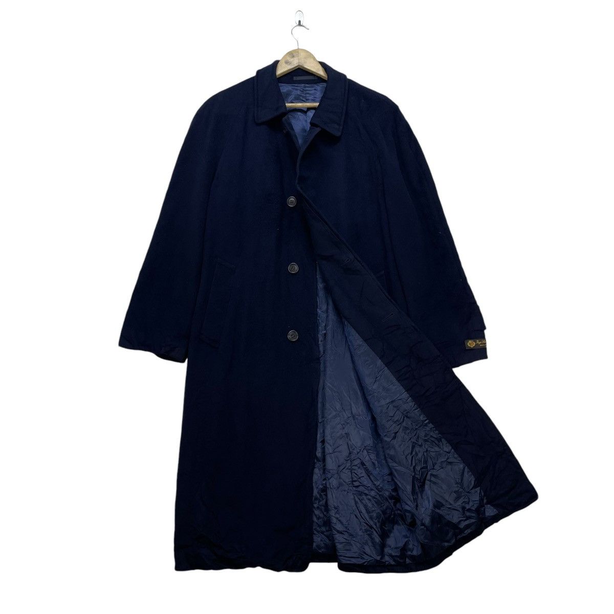 Autumn Cashmere 💥Luxury Brand Loro Piana Long Coat Navy Blue Jacket Size US M / EU 48-50 / 2 - 1 Thumbnail