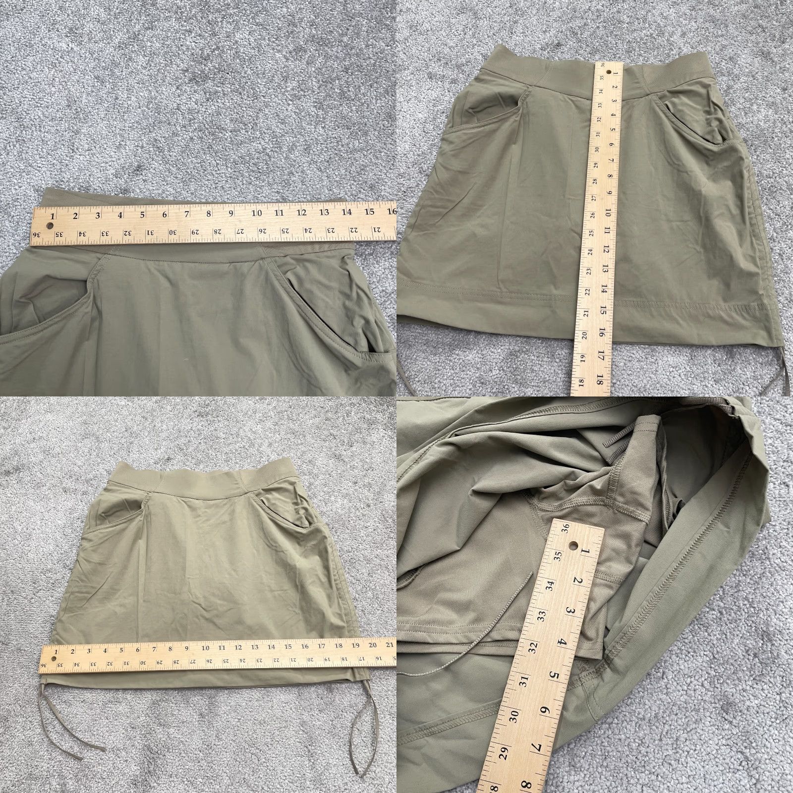 Vintage Columbia Skort Women Small Brown Nylon Spandex Pockets Active Casual Travel Short-Length 28in Waist Size 28" / US 6 / IT 42 - 8 Thumbnail
