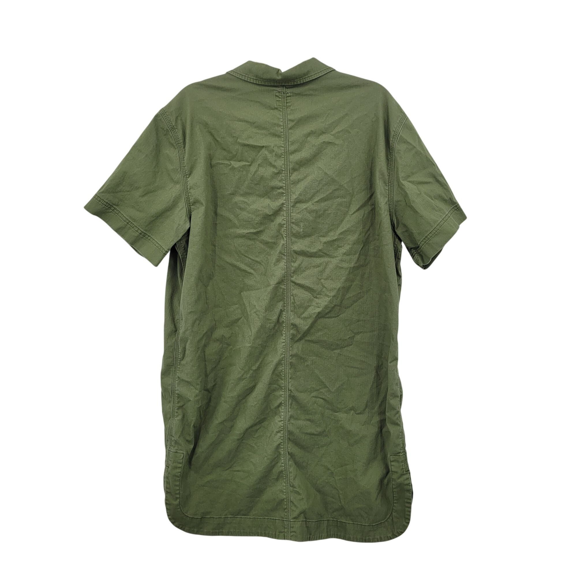 Lee Vtg Lee Workwear Army Green Pinafore Denim Utility Shirt Dre Size L / US 10 / IT 46 - 2 Thumbnail