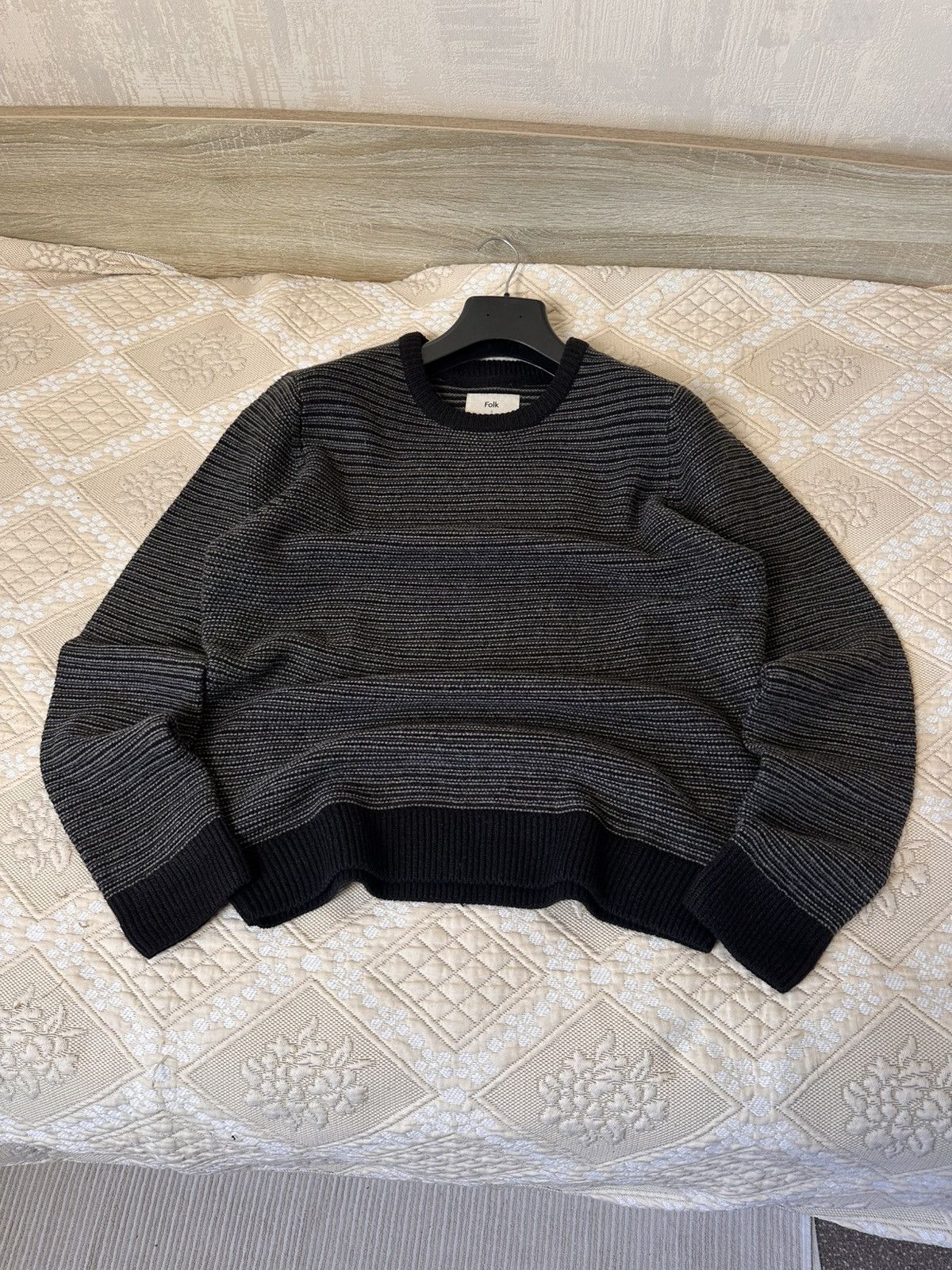 Folk 🔥 Folk Wool Blend Striped Knitted Sweater Pullover Mens Y2K Size US L / EU 52-54 / 3 - 2 Thumbnail