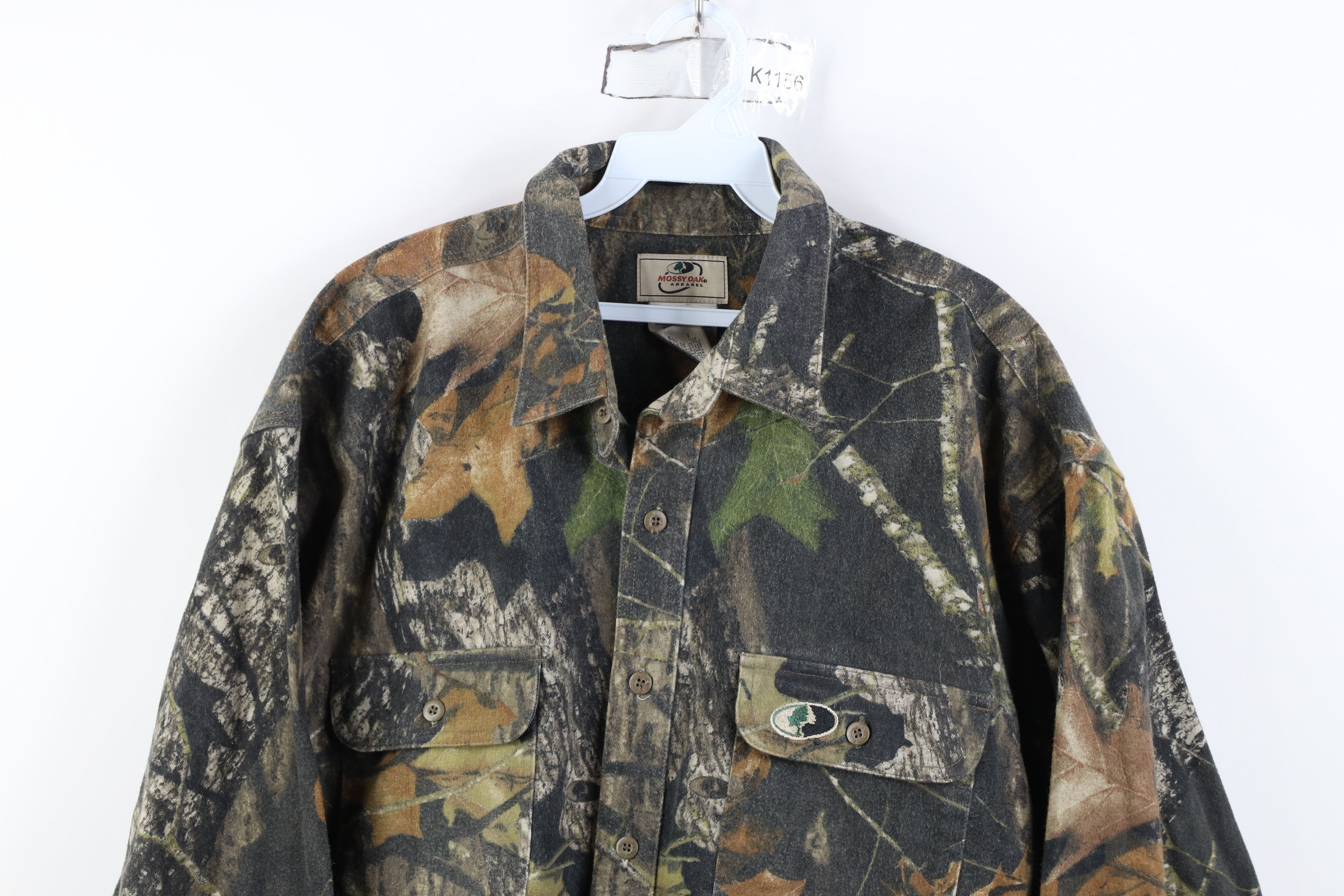 Vintage Vintage Mossy Oak Camouflage Chamois Cloth Button Shirt Size US XL / EU 56 / 4 - 2 Thumbnail