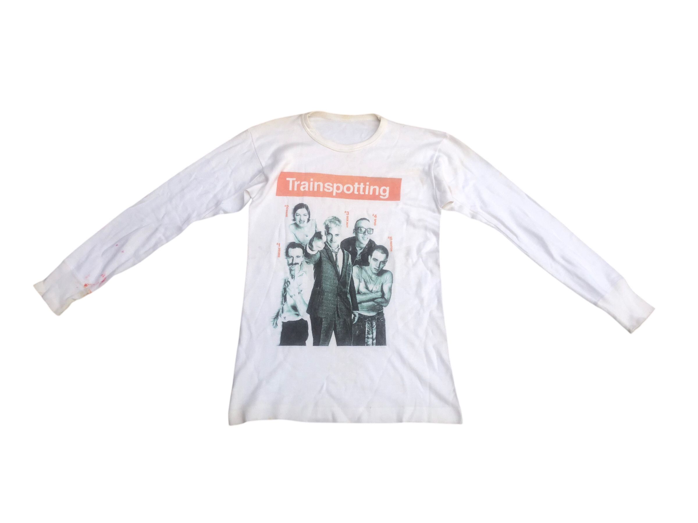 Vintage 🔥Vintage TRAINSPOTTING Movie Promo Longsleeve T-Shirt Size US S / EU 44-46 / 1 - 1 Thumbnail
