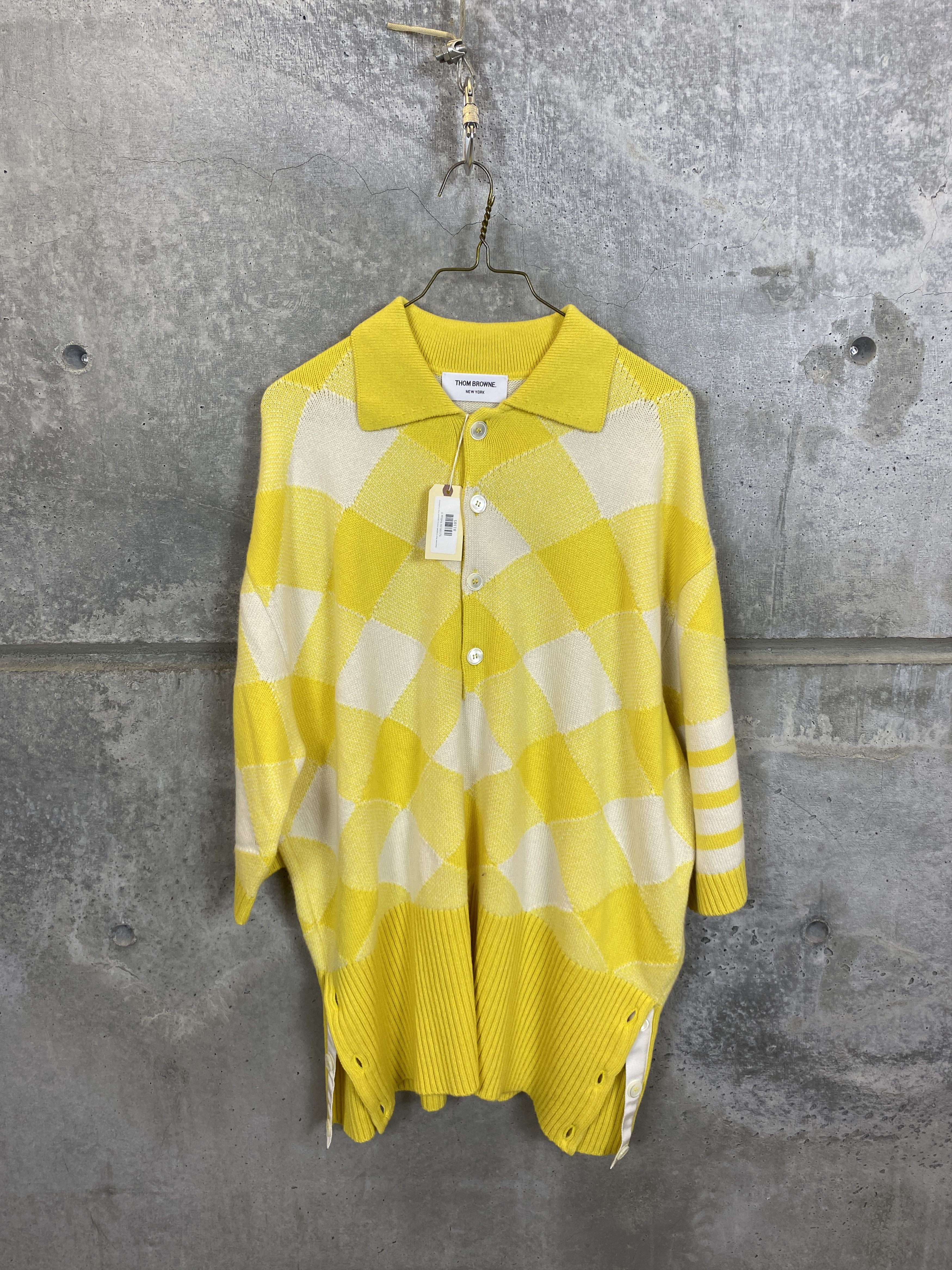 Thom Browne $2300 THOM BROWNE OVERSIZED 4 BAR GINGHAM CASHMERE CARDIGAN Size US M / EU 48-50 / 2 - 1 Thumbnail