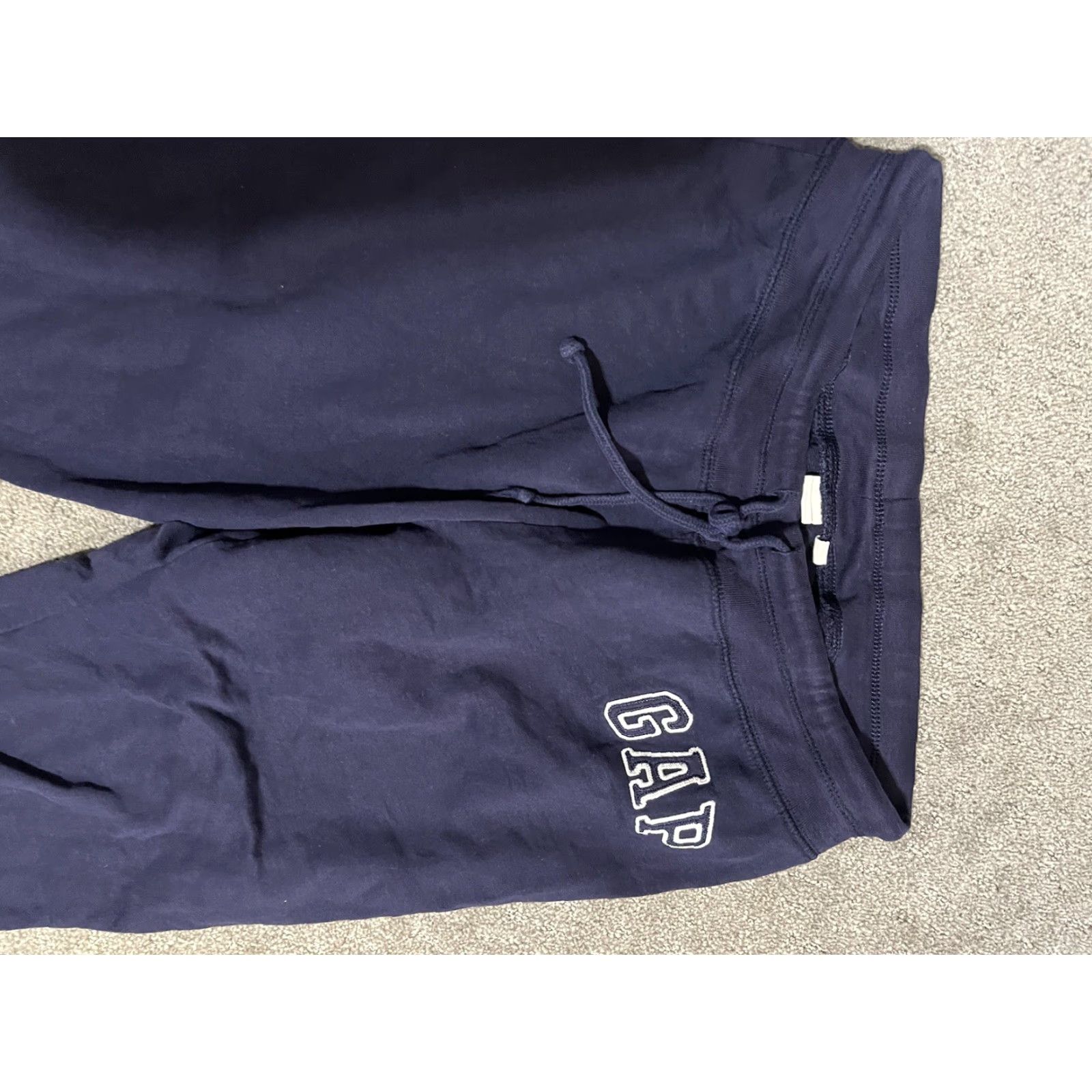 Gap VINTAGE Women’s Gap SweatPants Navy Blue Logo Solid Size Medium Lounge Size 32" / US 10 / IT 46 - 2 Thumbnail