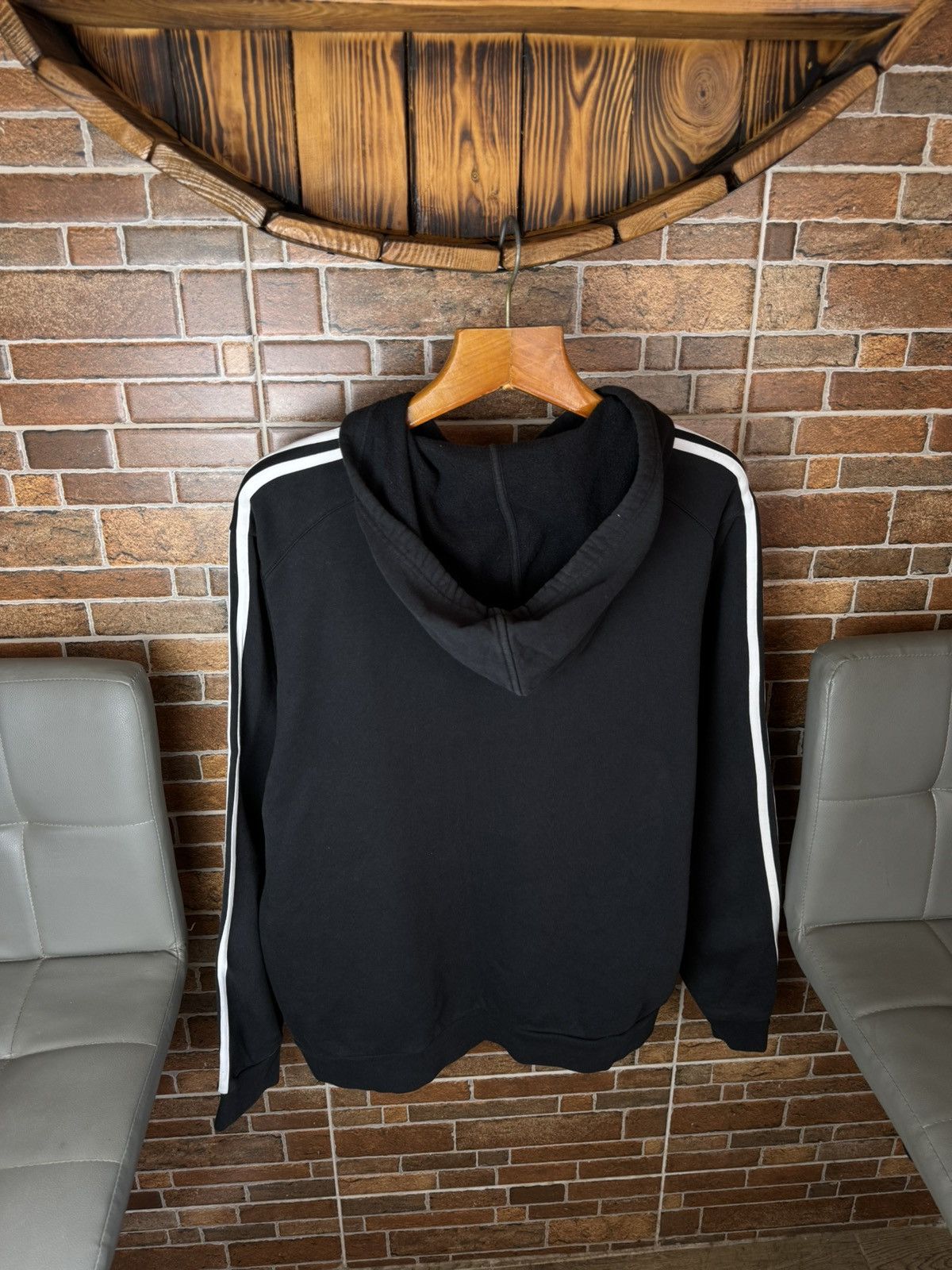 Adidas × Vintage Adidas Newcastle United hoodie distressed stripes football Size US XL / EU 56 / 4 - 5 Thumbnail