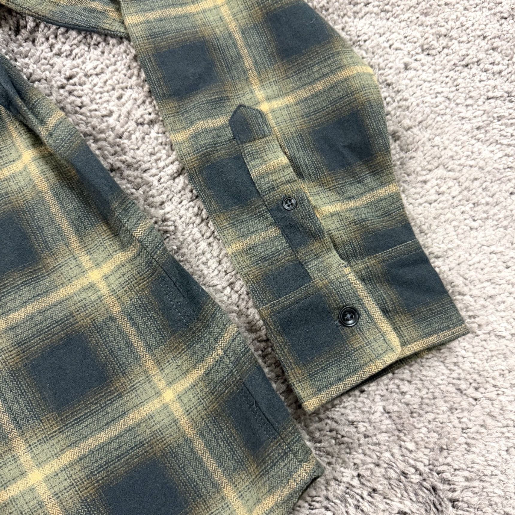 Vintage Jeremiah Shirt Mens Large L Green Plaid Flannel Long Sleeve Button-Up Pockets Outdoor Casual Workwear Size US L / EU 52-54 / 3 - 3 Thumbnail