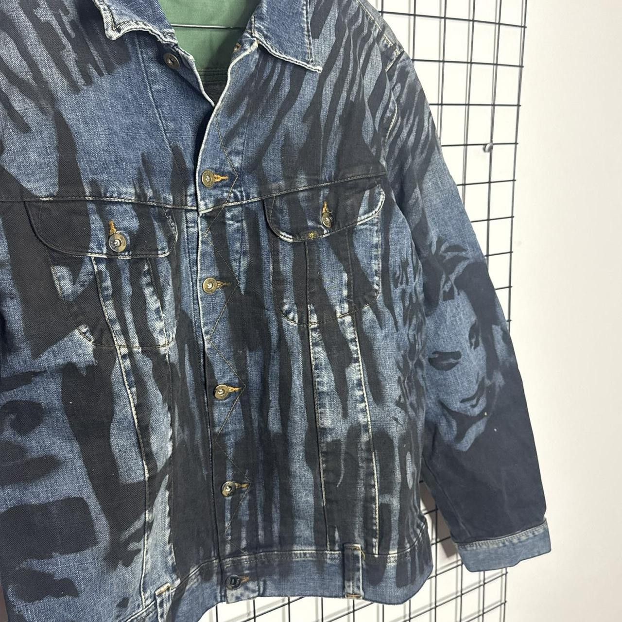 Vintage Jacket Handmade Painted Lee Vintage 90s Avantgarde Abstract Size US XL / EU 56 / 4 - 5 Thumbnail