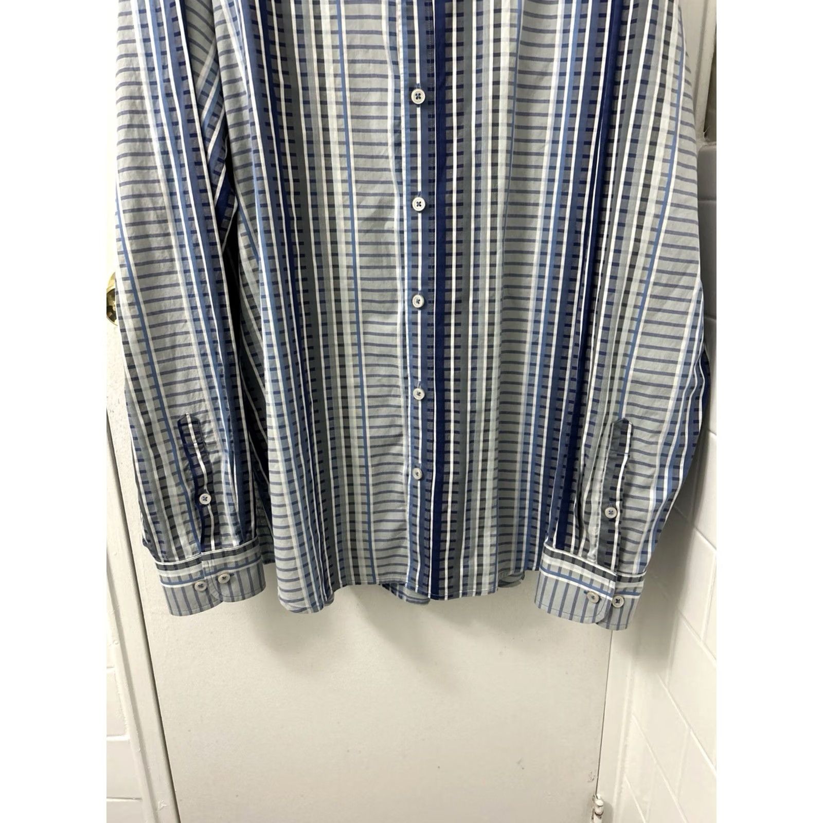 Tommy Bahama Tommy Bahama Shirt Mens XXL Blue Striped 100% Pima Cotton Button-Down Long Sleeve L/S Casual Everyday Size US XXL / EU 58 / 5 - 3 Thumbnail