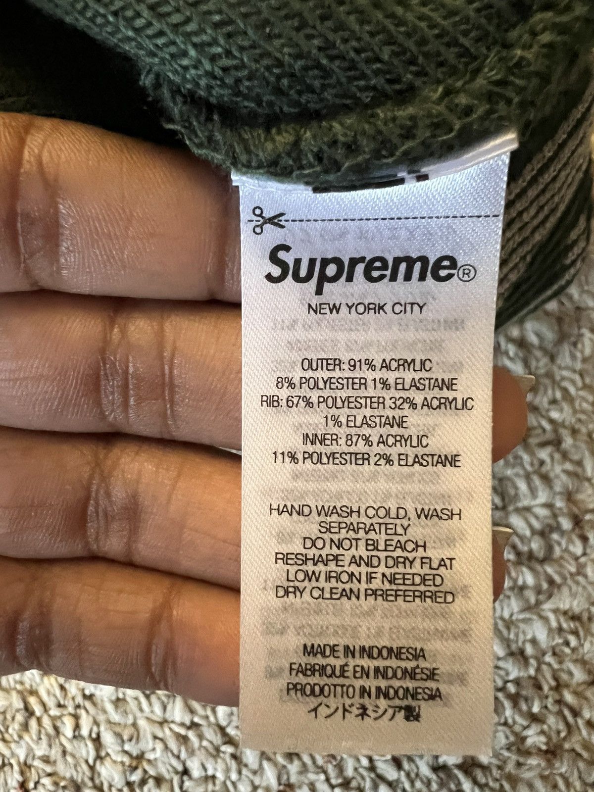 Supreme supreme green reflective beanie Size ONE SIZE - 3 Thumbnail