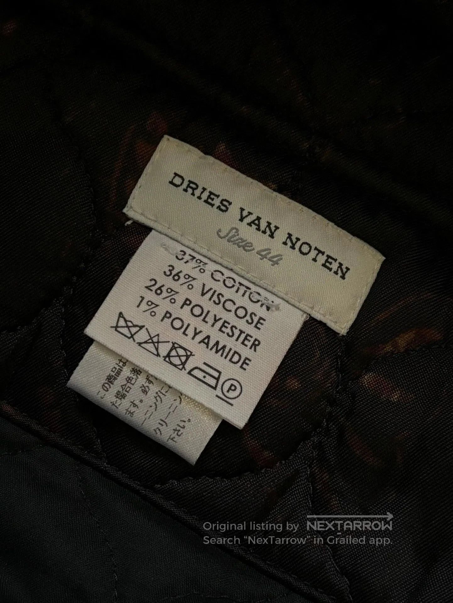 Dries Van Noten Black Quilted Floral Wrap Jacket. Size US M / EU 48-50 / 2 - 8 Thumbnail