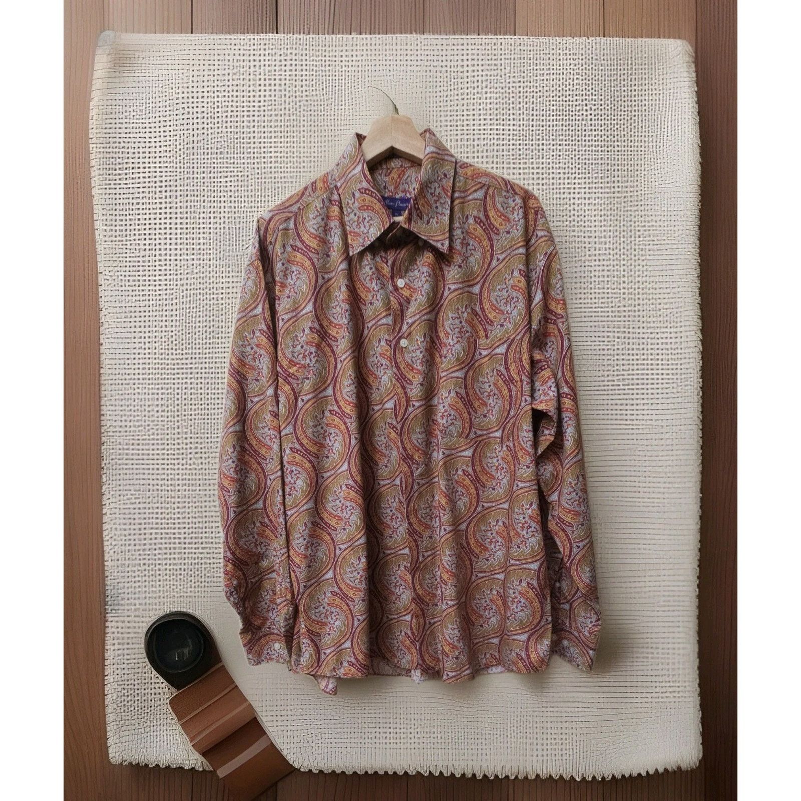 Alan Flusser Alan Flusser Button Down Shirt Botanical Paisley Floral Deer Size US XL / EU 56 / 4 - 1 Thumbnail