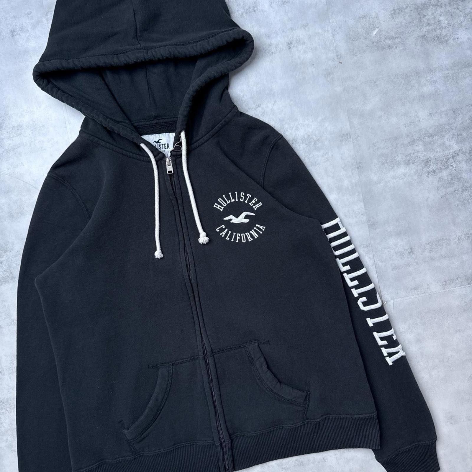 Other Y2K Hollister 00s Black Zip Up Jacket Size M / US 6-8 / IT 42-44 - 5 Thumbnail