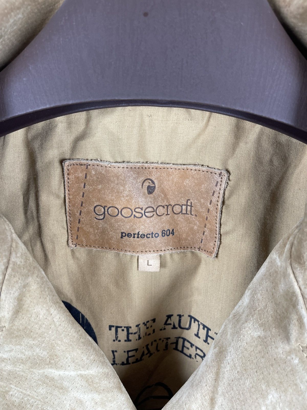 Genuine Leather Goosecraft brown Simpson JR suede leather motorcycle jacket Size US L / EU 52-54 / 3 - 10 Thumbnail