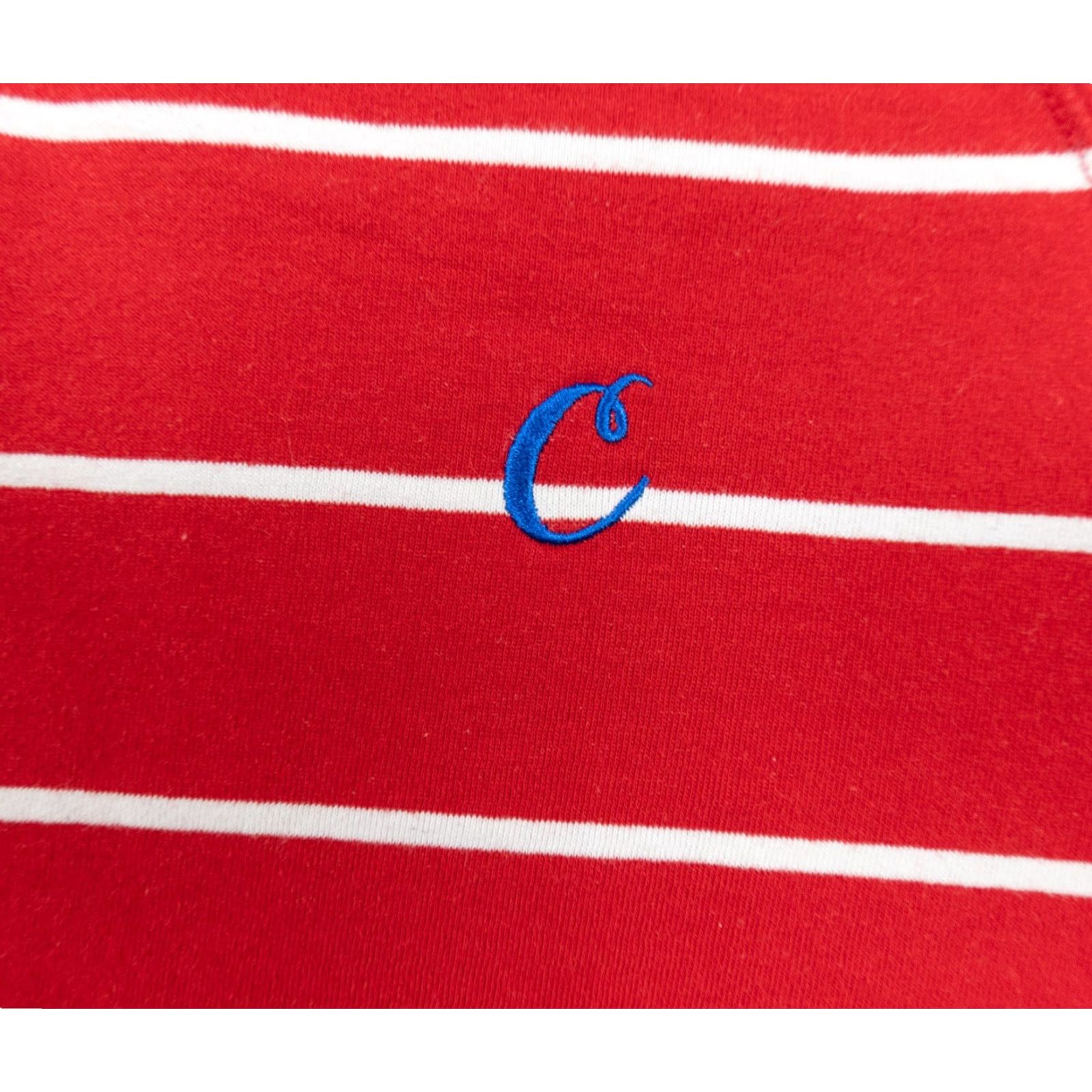 Vintage Cookies Adapted: Sweatshirt Mens Medium Red Crewneck Striped Cotton Polyester Fleece Logo All Seasons | Adult Regular Fit Pullover Shirt? Size US M / EU 48-50 / 2 - 3 Thumbnail