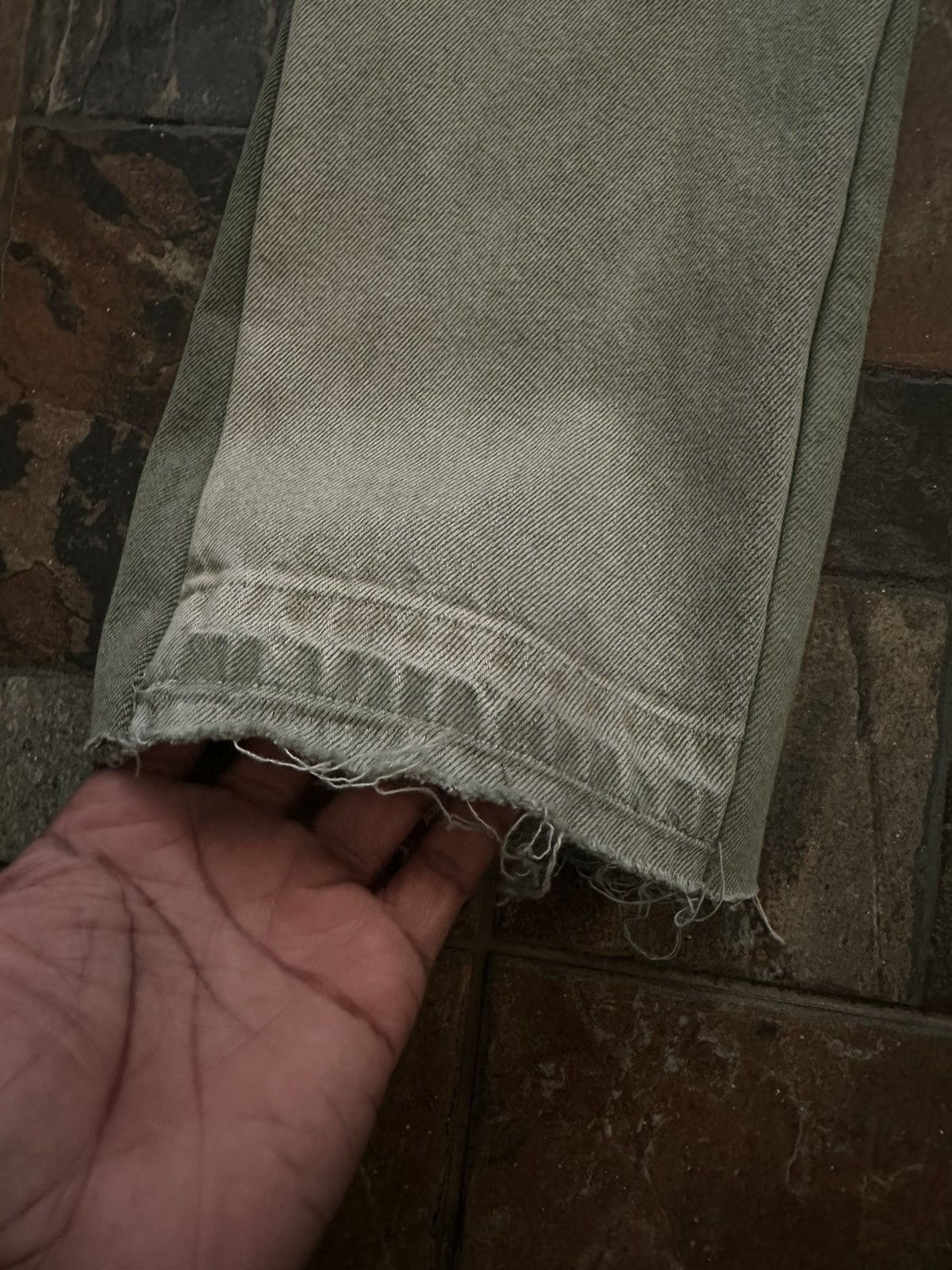 Other Light Olive Green Jeans Size US 28 / EU 44 - 4 Thumbnail