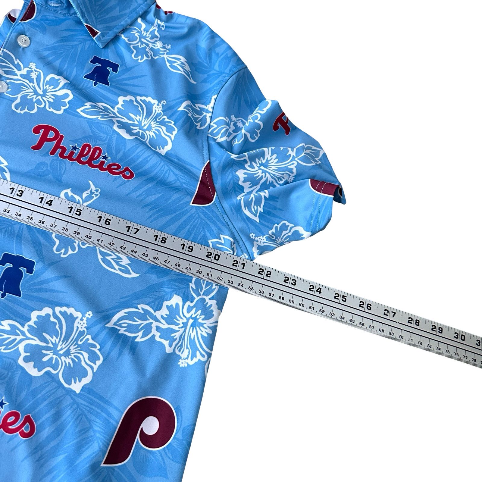 Reyn Spooner Reyn Spooner Phillies Hawaiian Polo Shirt Men’s Medium Blue Size US M / EU 48-50 / 2 - 6 Thumbnail