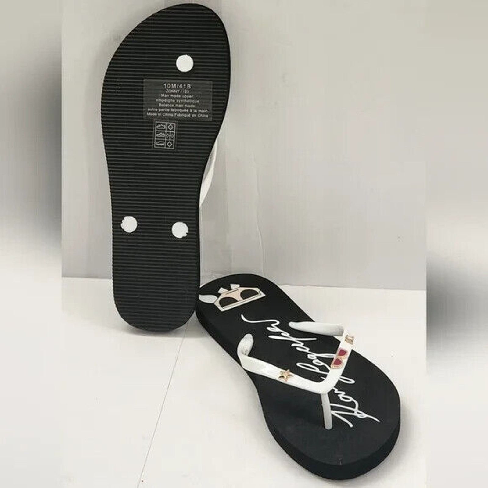 Karl Lagerfeld KARL LAGERFELD PARIS ZONNY FLIP FLOP SANDALS WITH CHARMS NWT Size US 9 / IT 39 - 7 Thumbnail