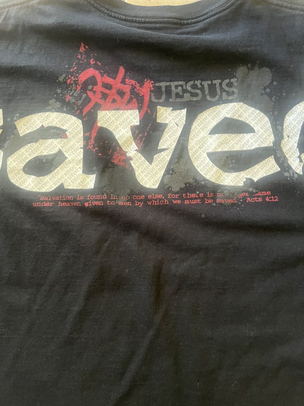 Vintage Cropped Jesus saved tee shirt Size US M / EU 48-50 / 2 - 4 Thumbnail