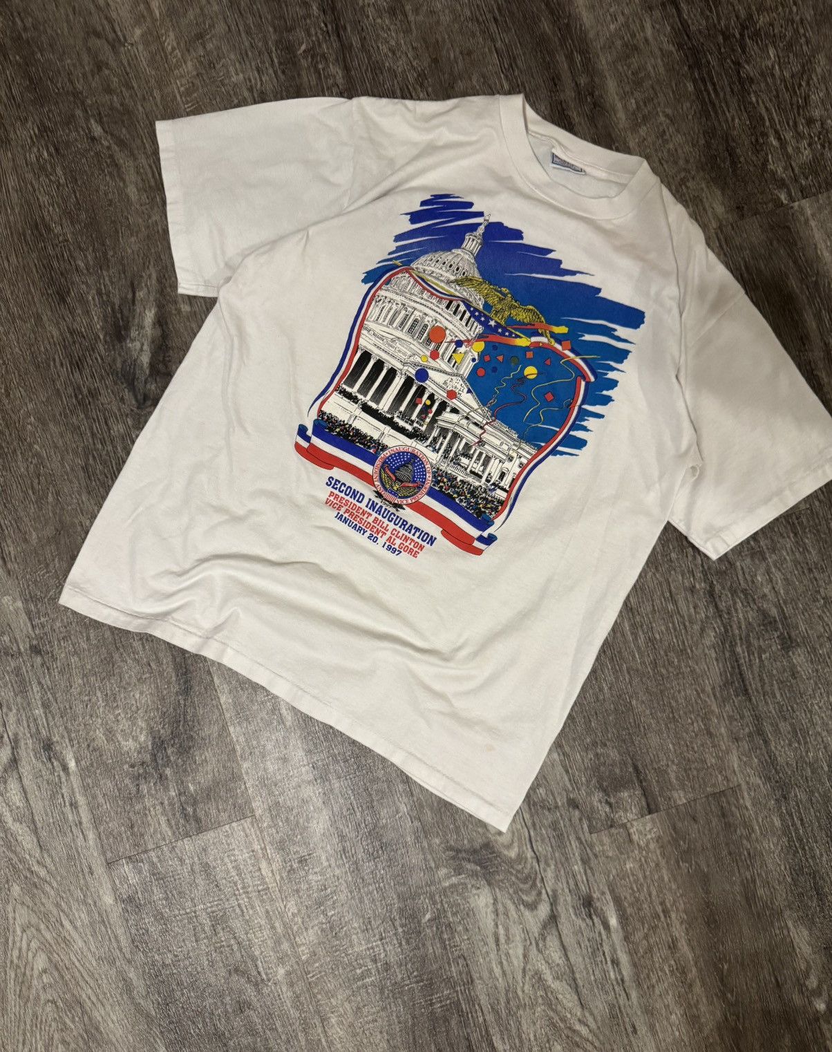 All Sport Vintage 1997 Bill Clinton Second Inauguration tee Size US XL / EU 56 / 4 - 1 Thumbnail