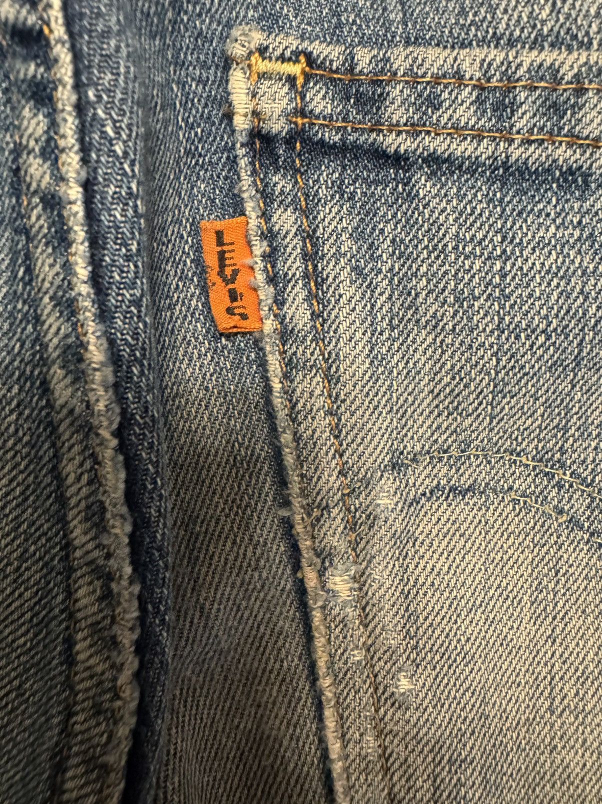 Levi’s BIG E orange tab grail skinny jean