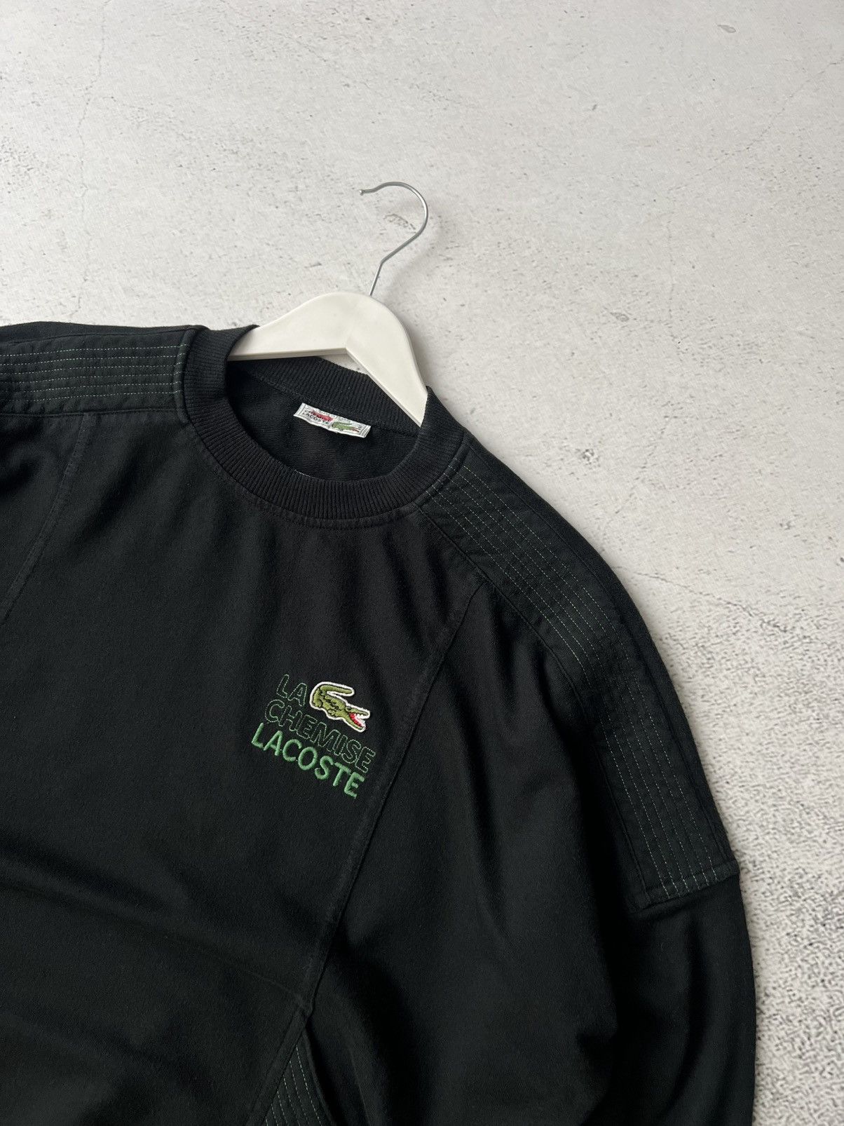 Lacoste 🐊 Y2K Lacoste Vintage Sweatshirt 🇫🇷 Made In France Black XL Size US XL / EU 56 / 4 - 3 Thumbnail
