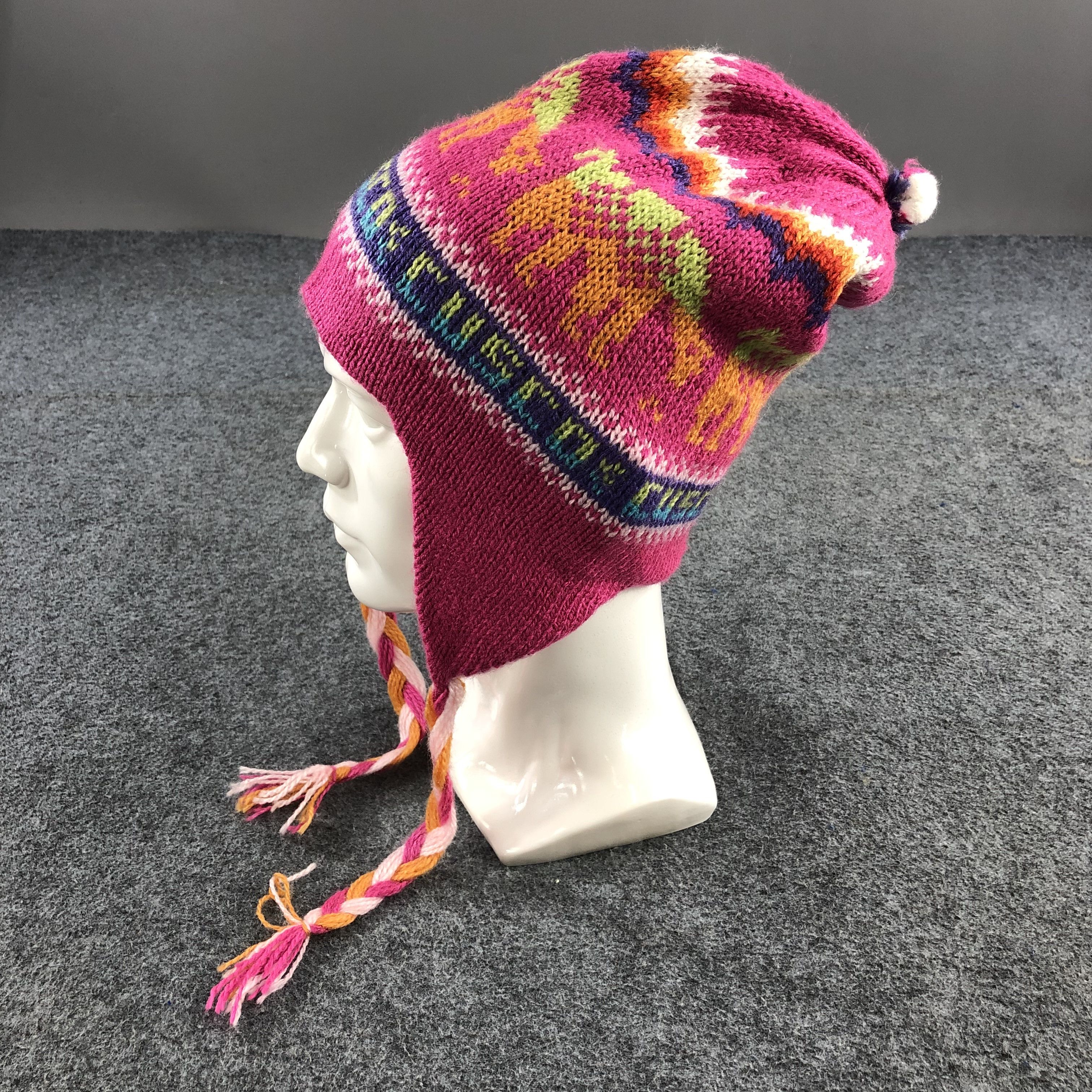 Vintage Reversible Pinkish Earflap Beanie Snowcap Snow Hat B129 Size ONE SIZE - 2 Thumbnail