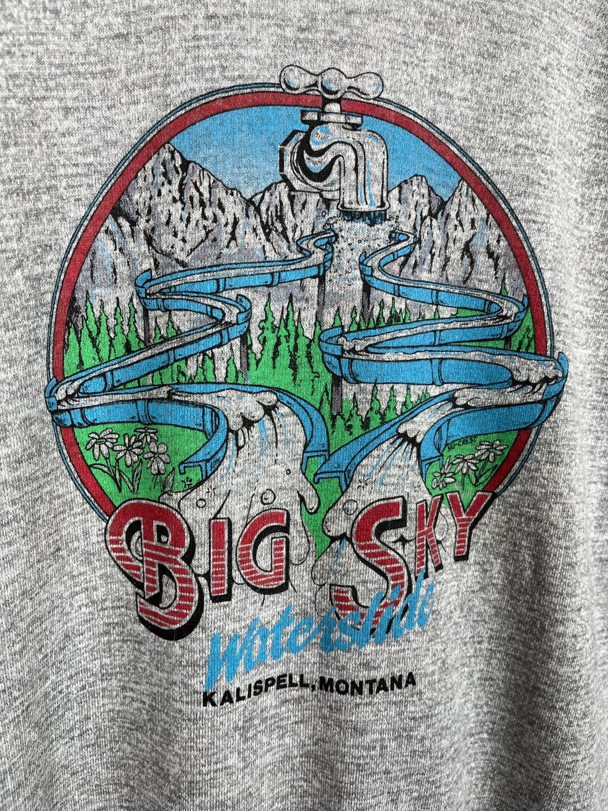 Vintage Vintage Big Sky Waterslide Kalispell Montana Sweatshirt Size US XL / EU 56 / 4 - 4 Thumbnail