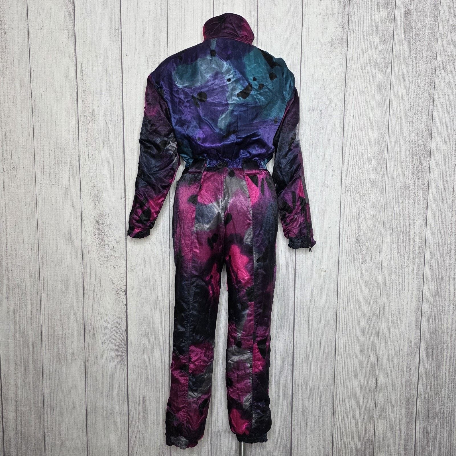 Vintage Vintage 80s 90s Neon Splatter Abstract Snowsuit One Piece Size 29" - 7 Thumbnail