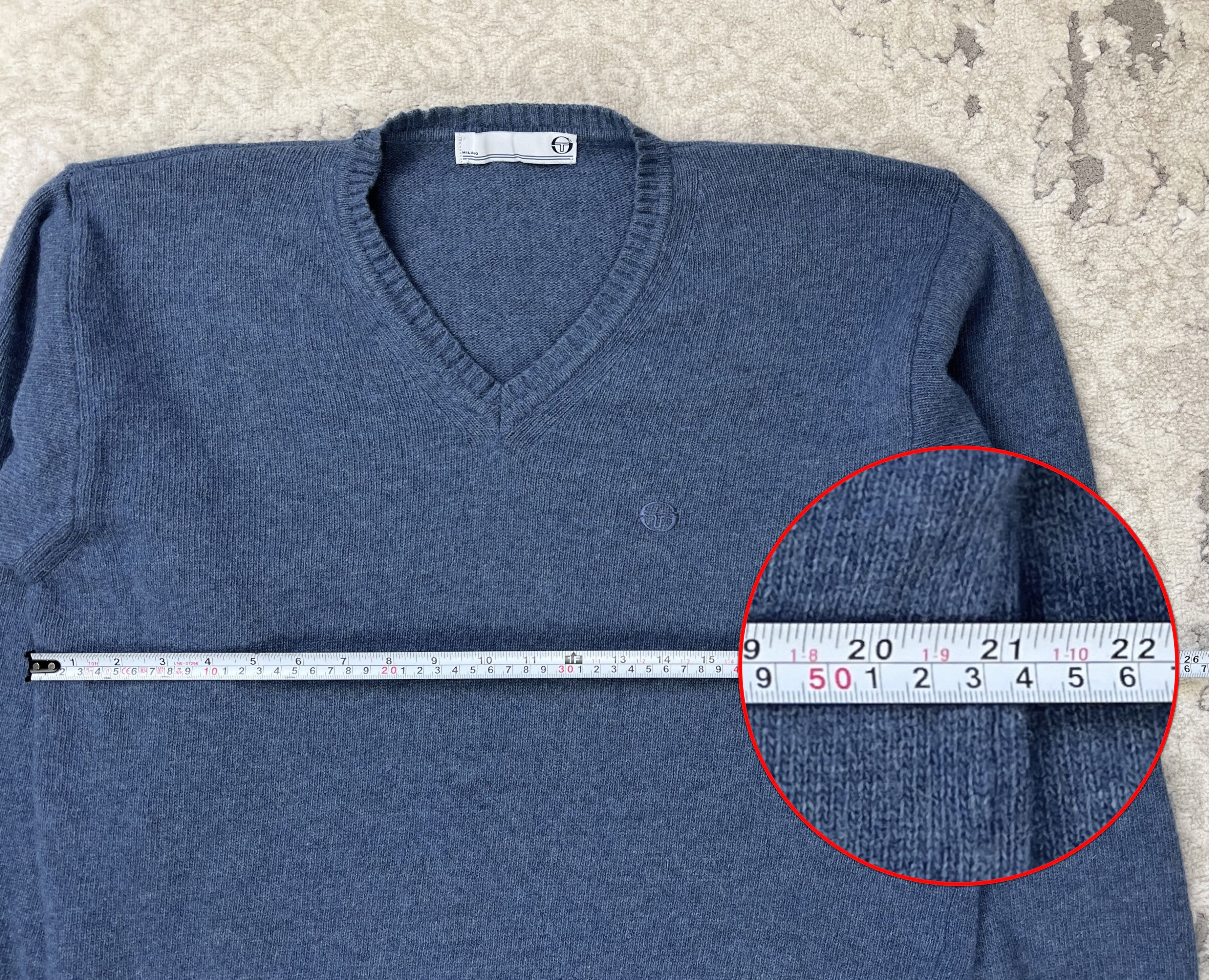 Sergio Tacchini Sergio Tacchini V-Neck Wool Blend Sweater Jumper Blue Italy Size US M / EU 48-50 / 2 - 18 Thumbnail