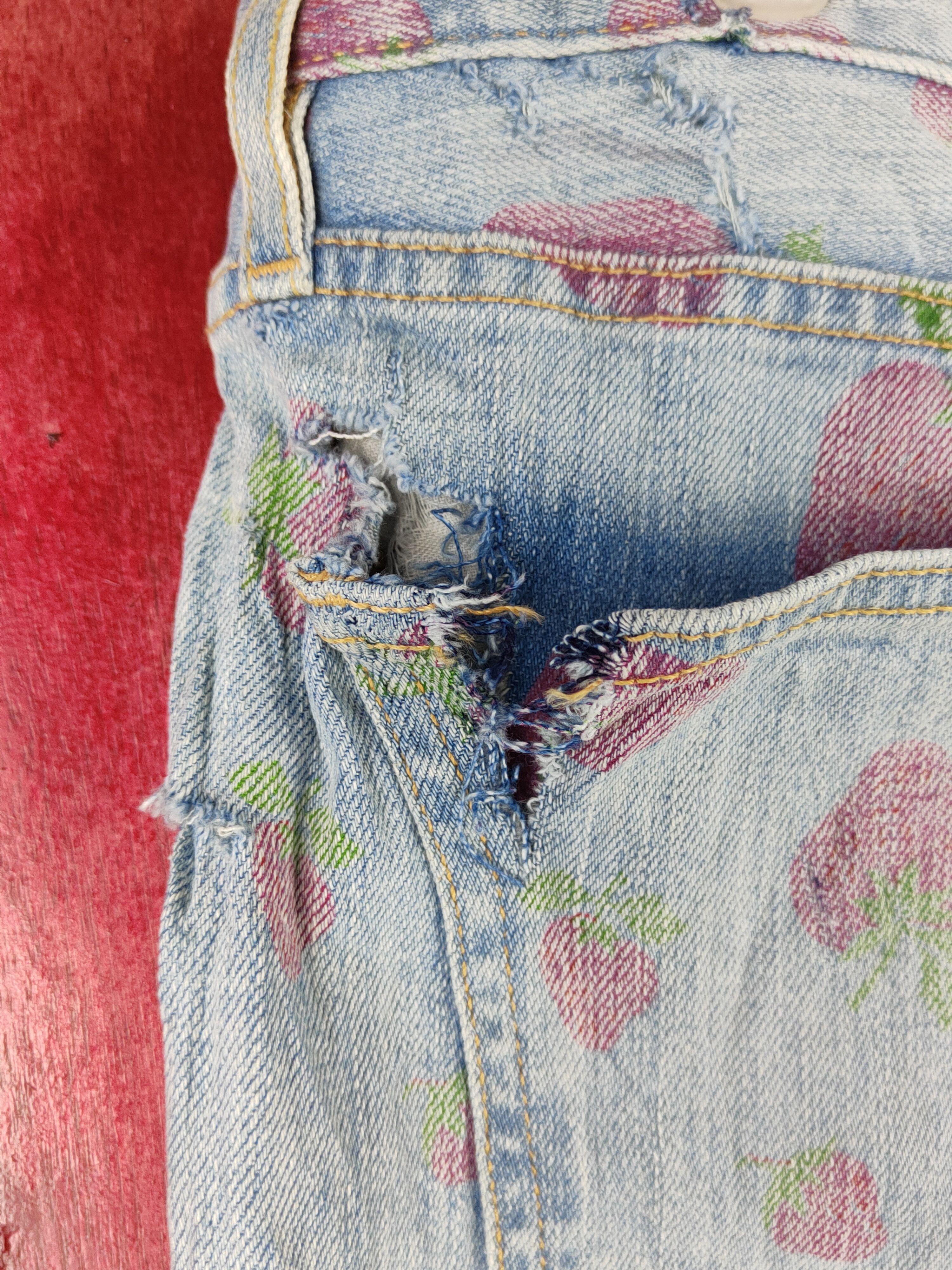 Current/Elliot Current Elliot strawberry faded Ripped Denim #S1537 Size 31" - 11 Thumbnail