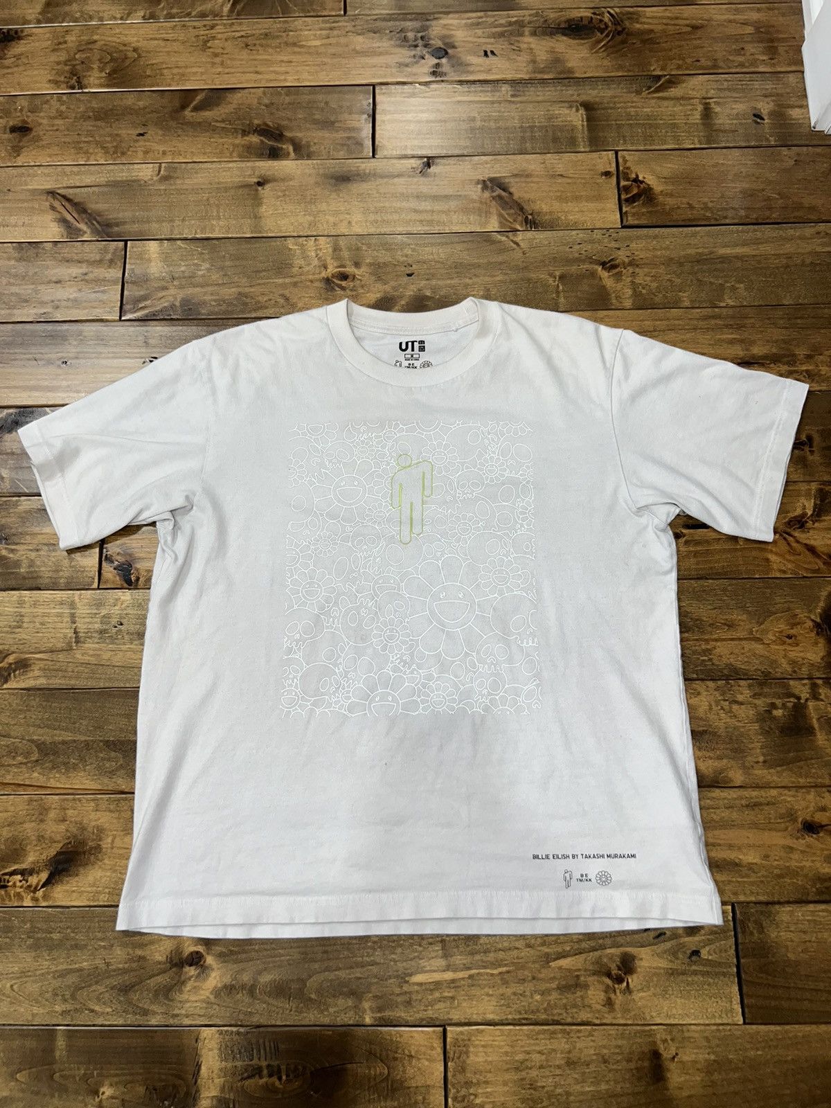 Billie Eilish × Takashi Murakami × Uniqlo Billie Eilish Takashi Murukami Flower Skulls T-Shirt Size US M / EU 48-50 / 2 - 2 Thumbnail