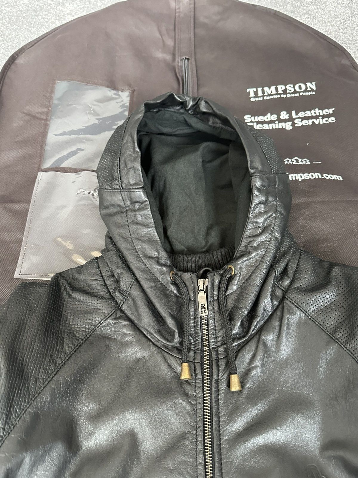 ADDICT Addict Clothing Company black leather jacket Size US XXL / EU 58 / 5 - 2 Thumbnail
