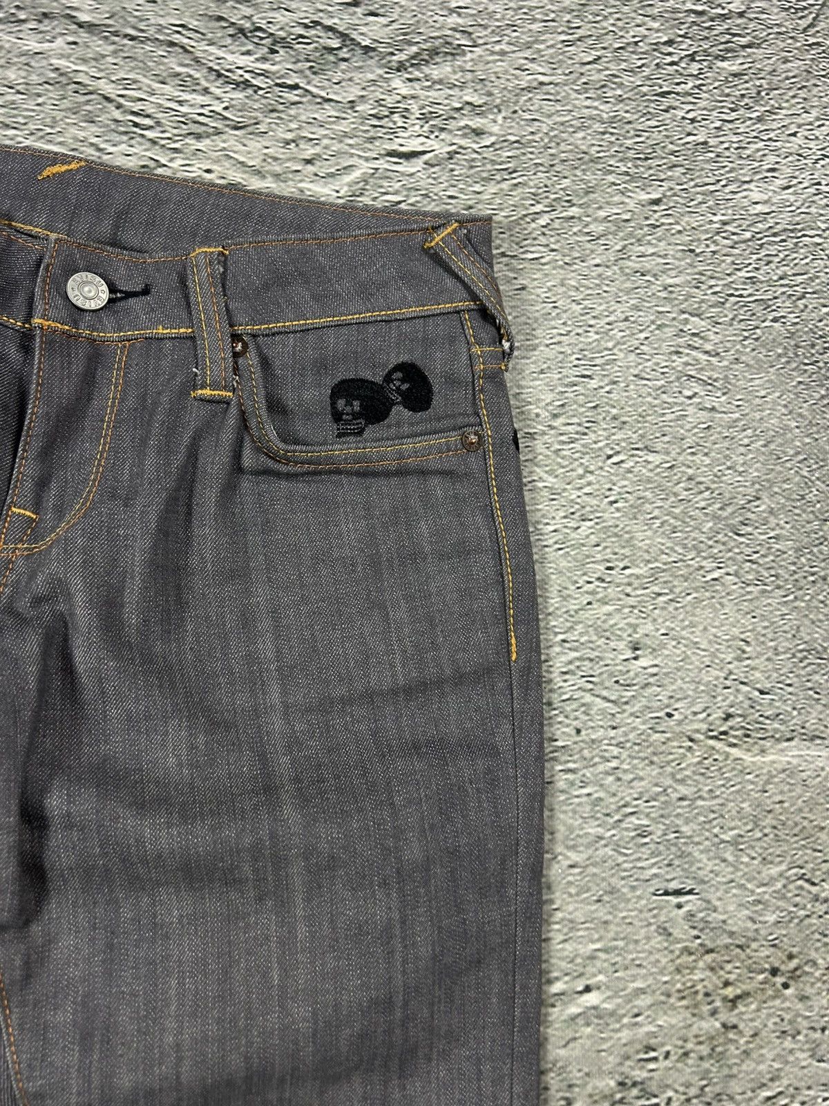 Evisu Evisu vintage daicock skull logo grey jeans black Size 26" / US 2 / IT 38 - 8 Thumbnail