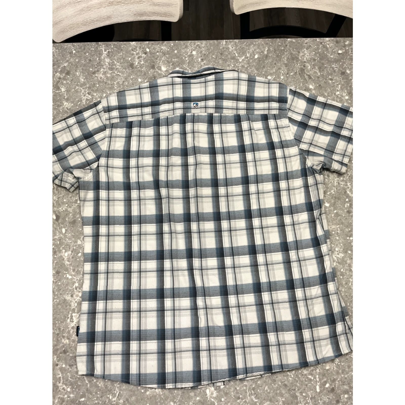 Vintage KUHL Styk Shirt Mens XL Blue Plaid Button Up Tapered Fit Short Sleeve Clothing Size US XL / EU 56 / 4 - 7 Thumbnail