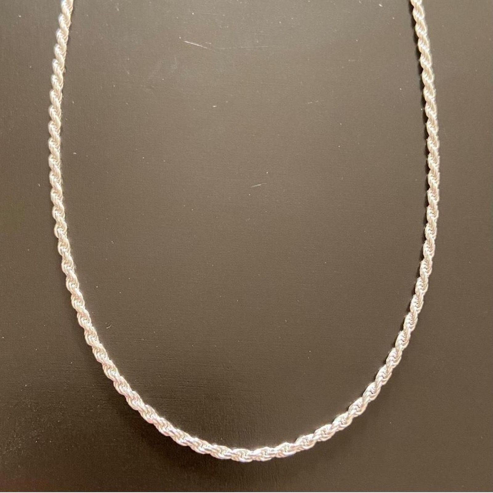 Vintage Basic Rope Chain Necklace - 18"/2mm Size ONE SIZE - 2 Thumbnail