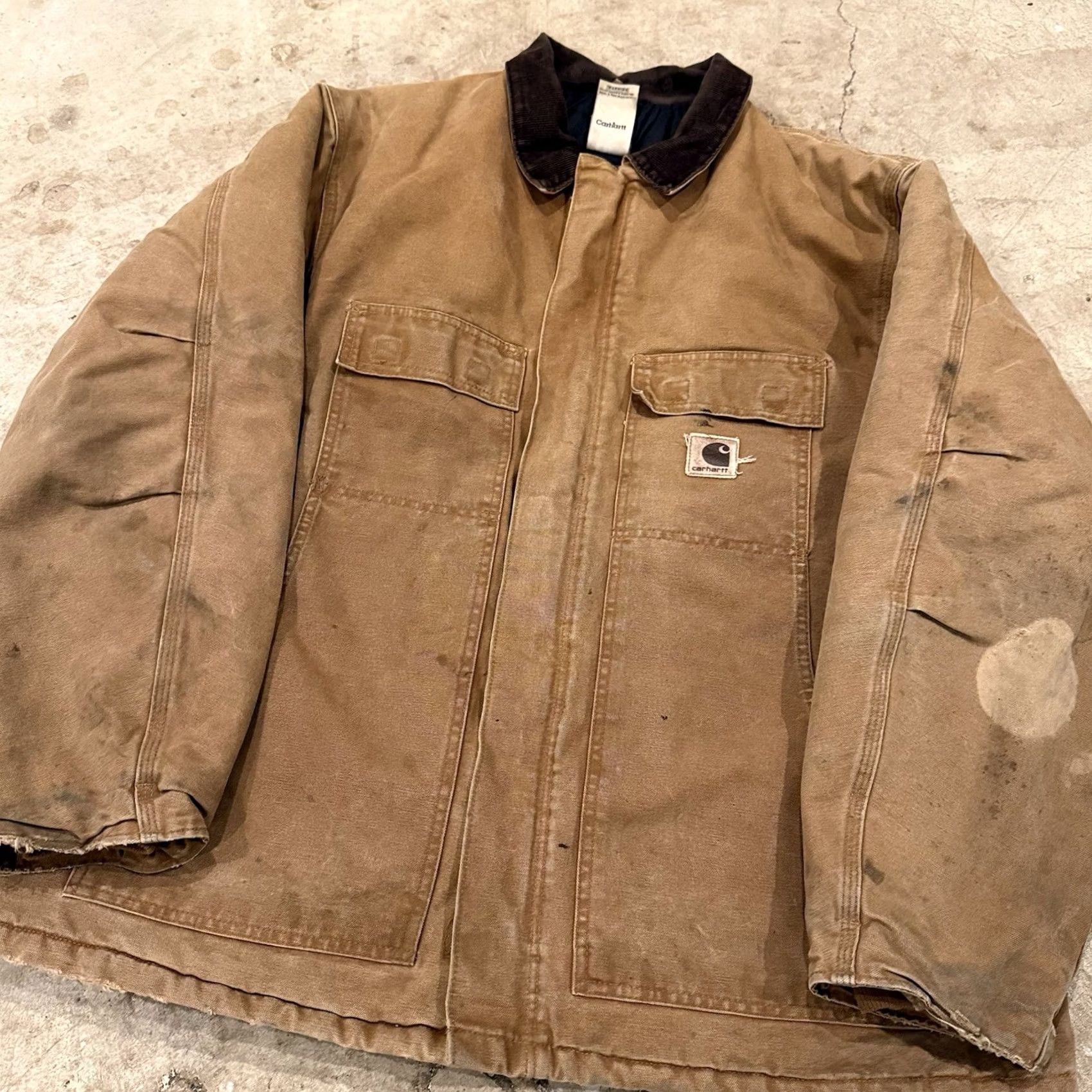Carhartt VINTAGE Carhartt Jacket Mens 2XL Brown Arctic Lined C26CHT Chore Barn Distressed Shirt? Size US XXL / EU 58 / 5 - 4 Thumbnail