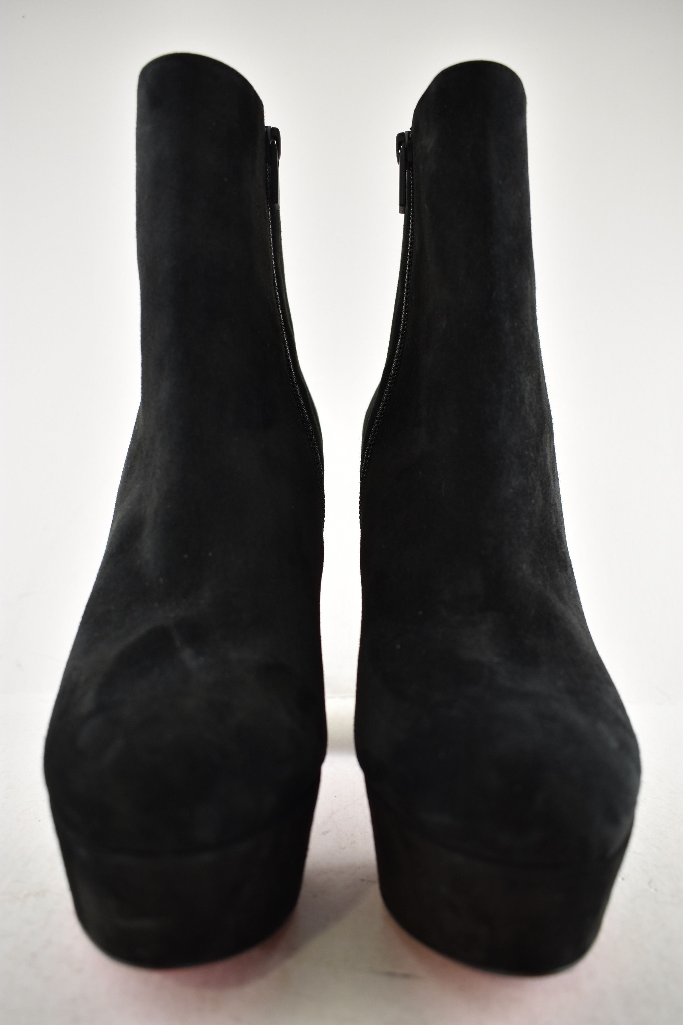 Christian Louboutin Movida Booty 130 Black Suede Platform Block Heel Bootie 37 Size US 7 / IT 37 - 10 Thumbnail